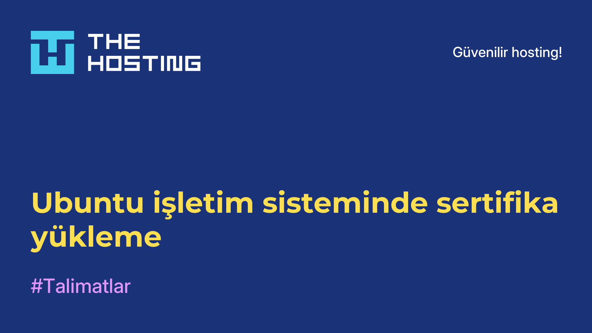 Ubuntu işletim sisteminde sertifika yükleme