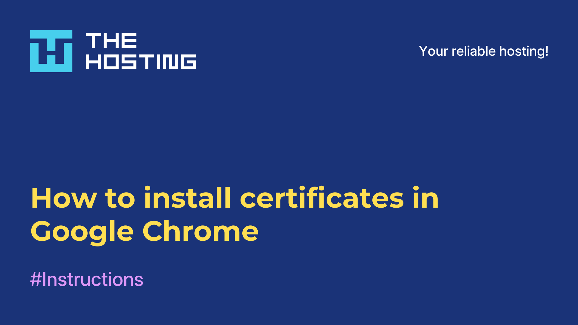 How to install certificates in Google Chrome