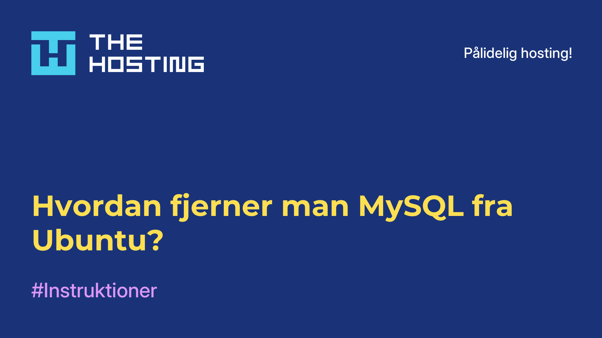 Hvordan fjerner man MySQL fra Ubuntu?
