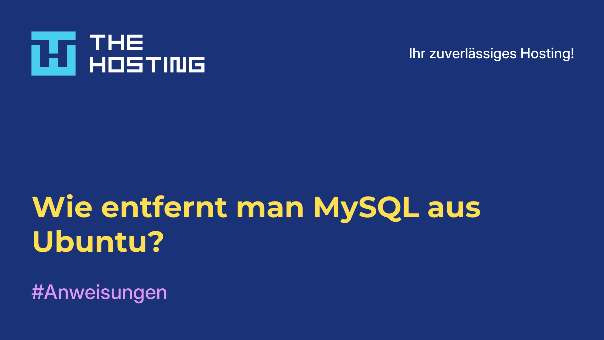 Wie entfernt man MySQL aus Ubuntu?