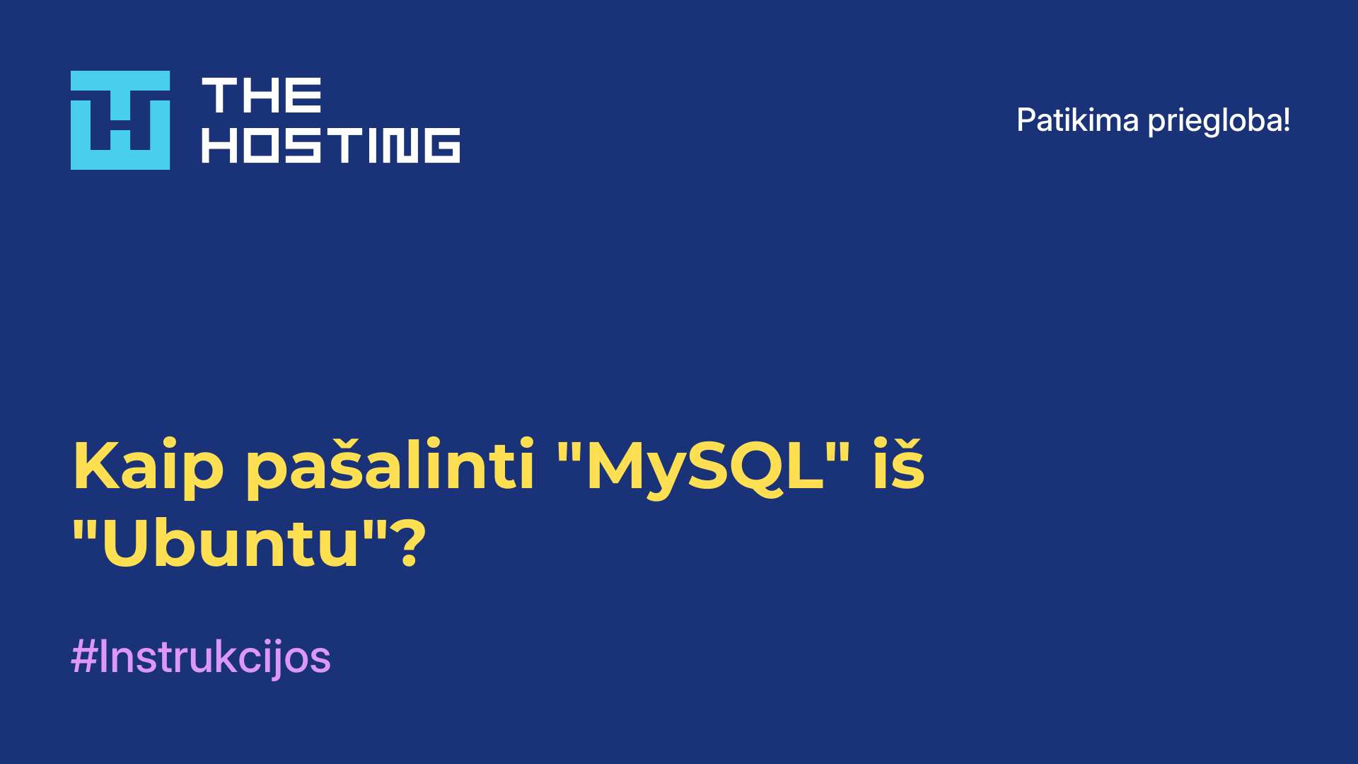 Kaip pašalinti "MySQL" iš "Ubuntu"?