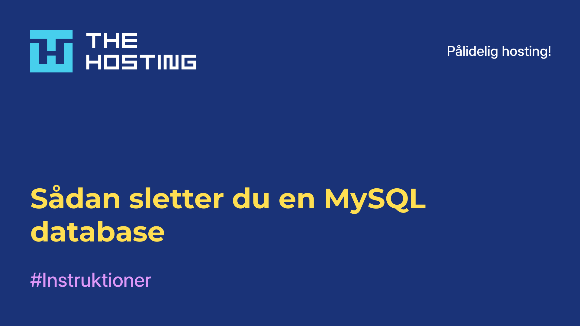 Sådan sletter du en MySQL-database