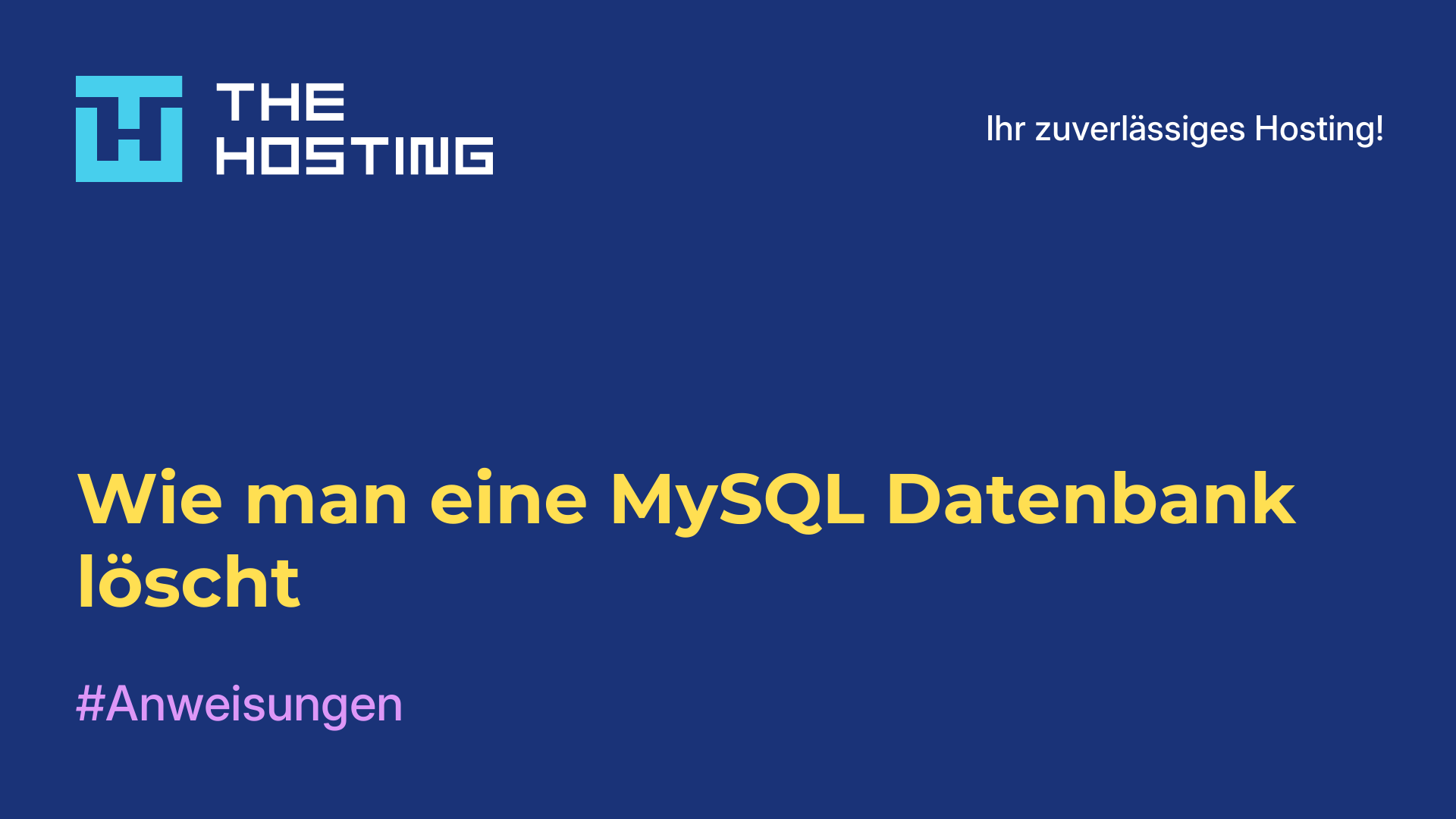 Wie man eine MySQL-Datenbank löscht
