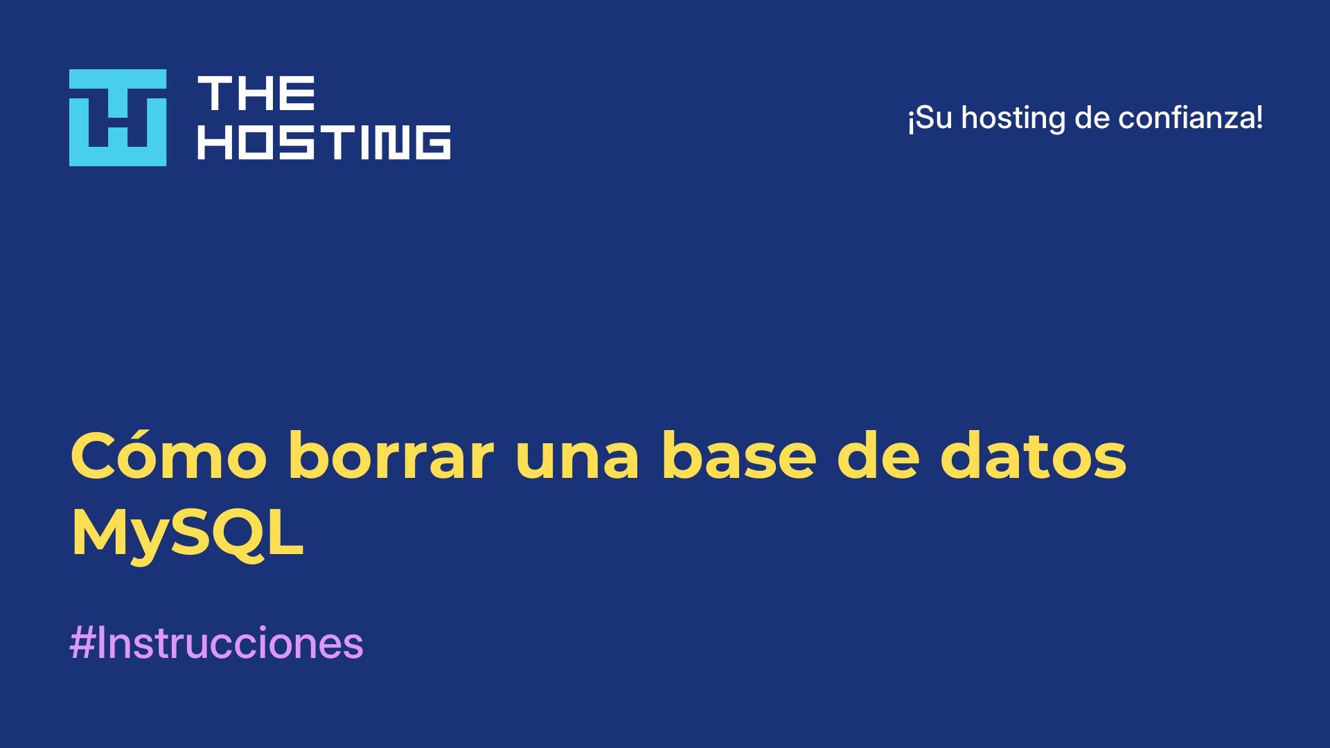 Cómo borrar una base de datos MySQL