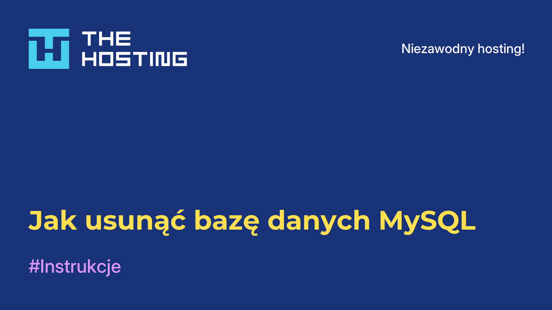 Jak usunąć bazę danych MySQL