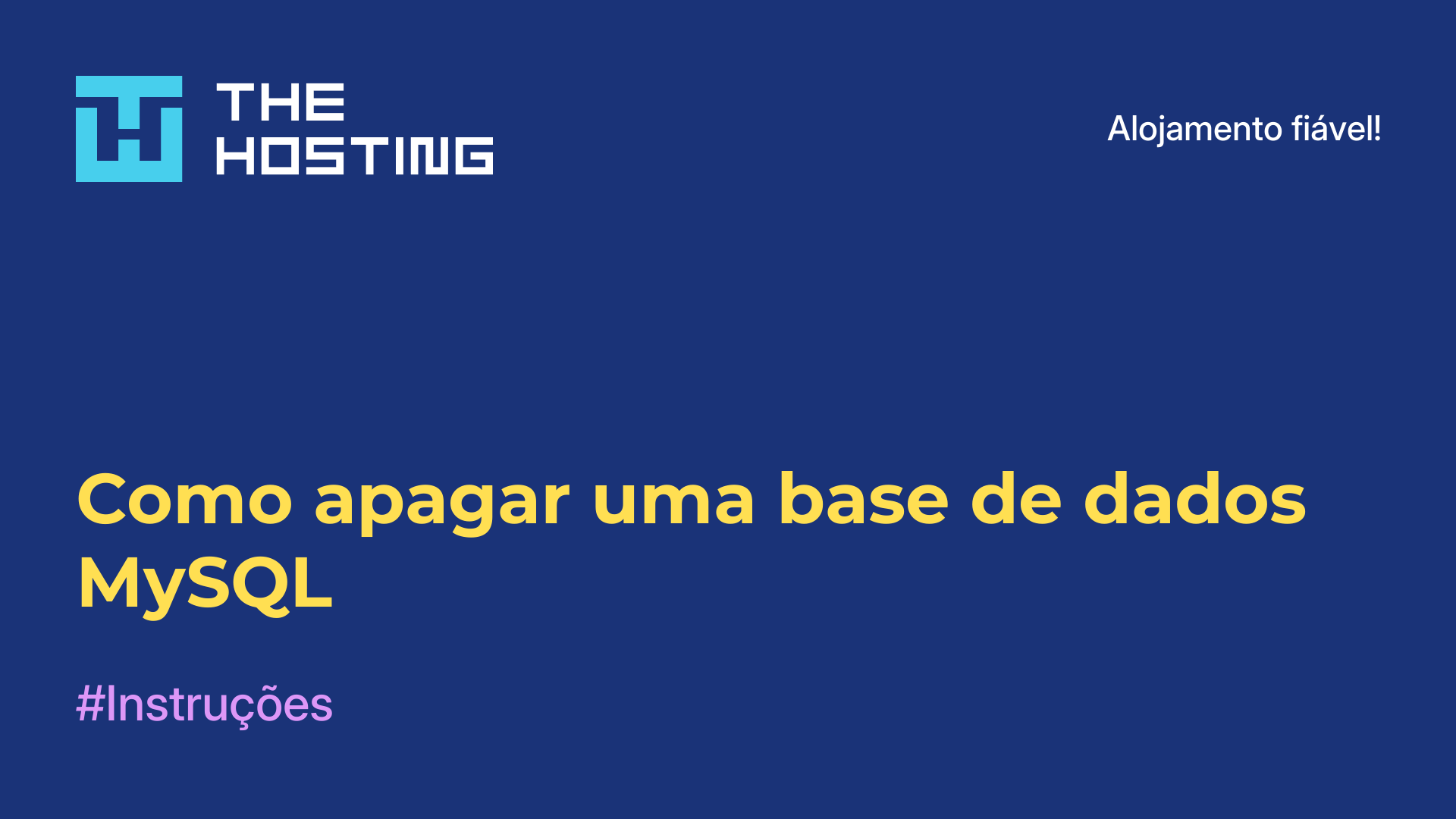 Como apagar uma base de dados MySQL