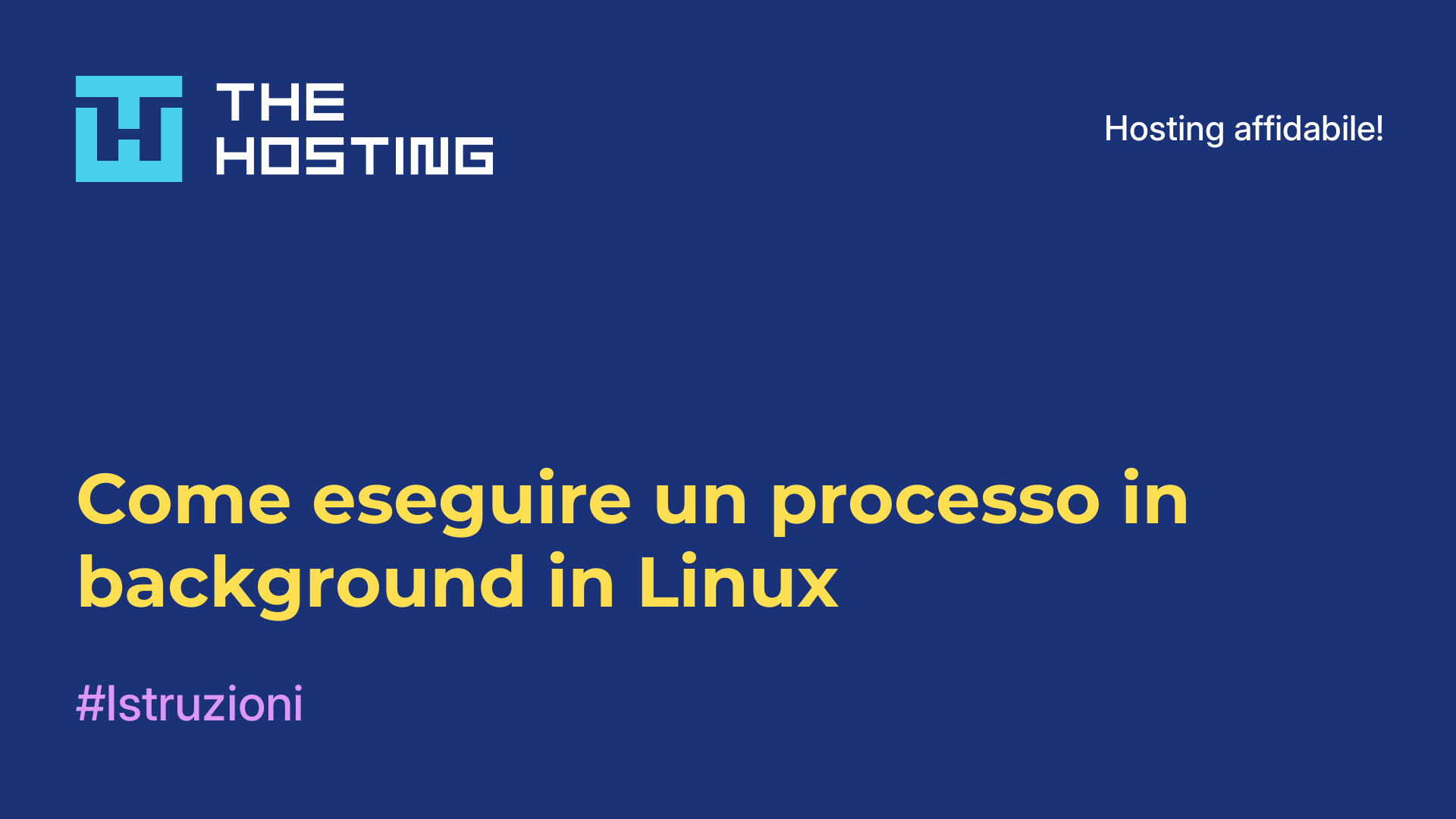 Come eseguire un processo in background in Linux