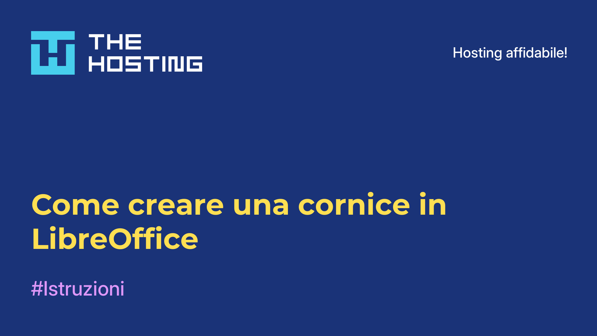 Come creare una cornice in LibreOffice
