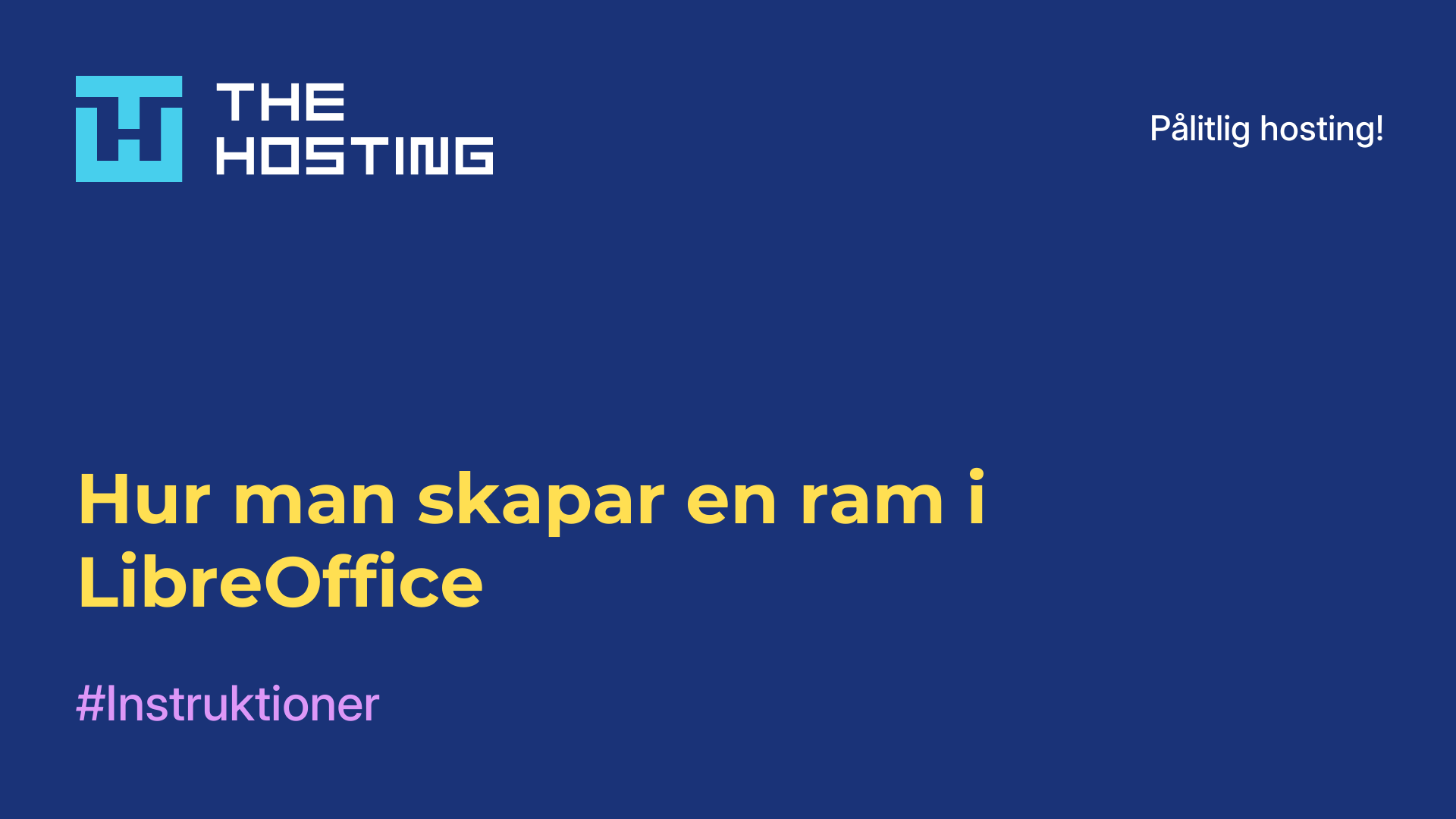 Hur man skapar en ram i LibreOffice