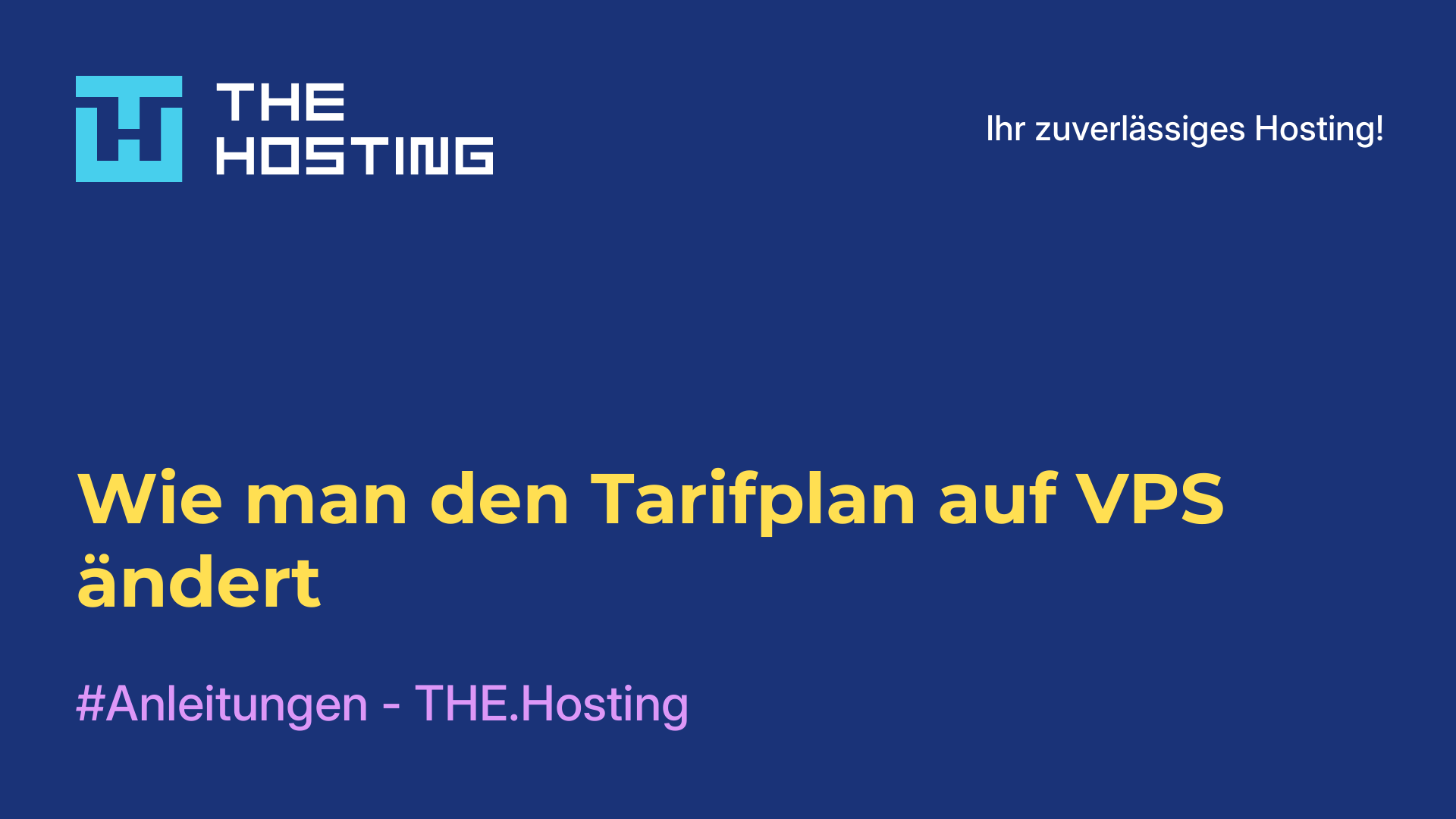 Wie man den Tarifplan auf VPS ändert