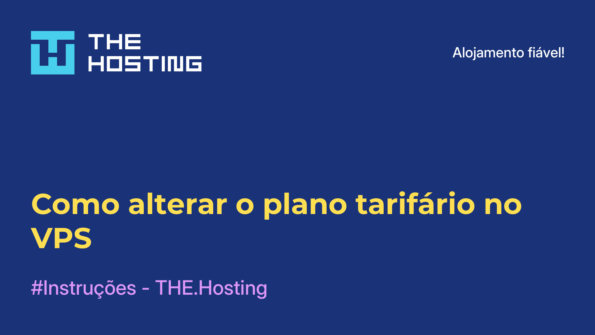 Como alterar o plano tarifário no VPS