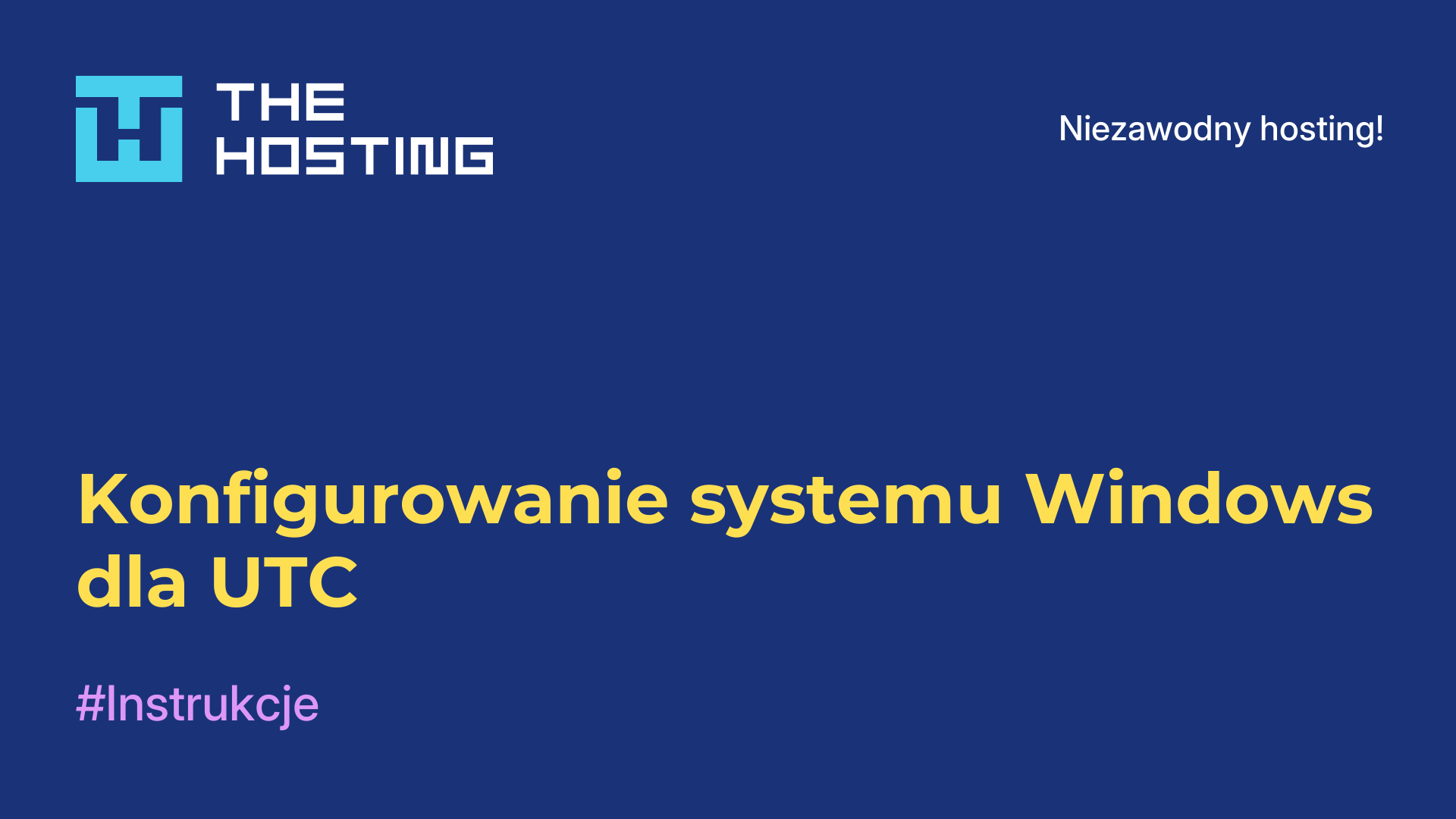 Konfigurowanie systemu Windows dla UTC
