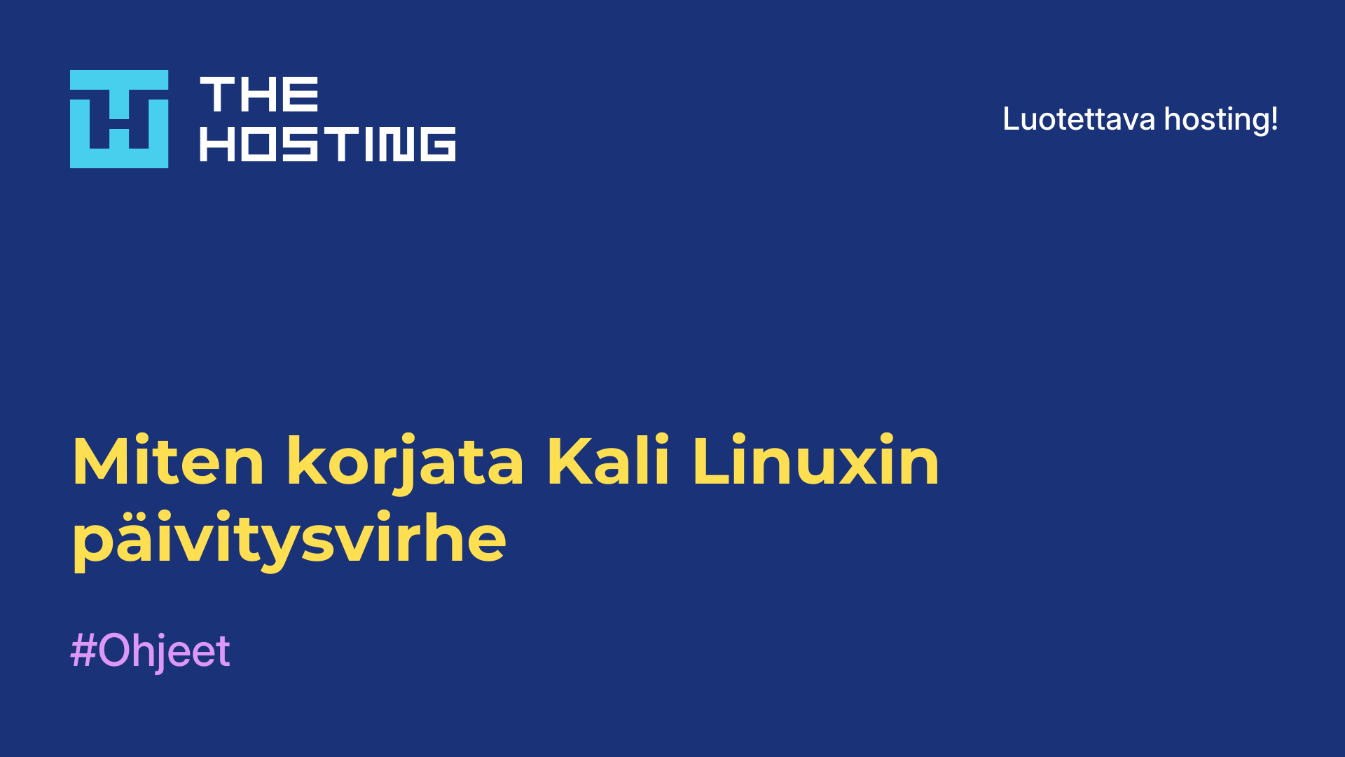 Miten korjata Kali Linuxin päivitysvirhe
