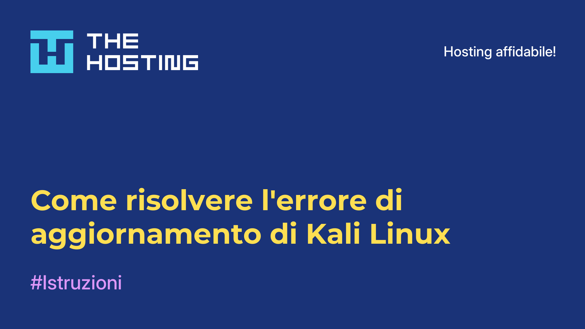 Come risolvere l'errore di aggiornamento di Kali Linux