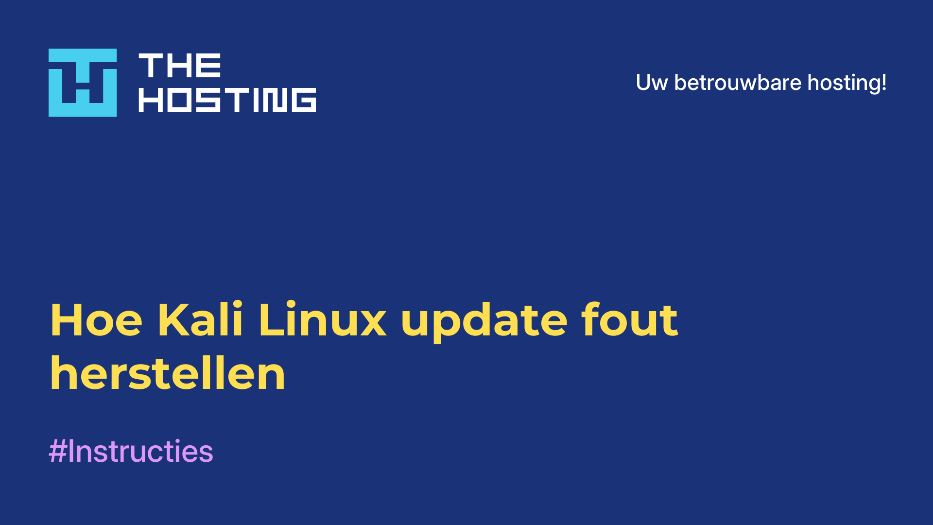 Hoe Kali Linux update fout herstellen