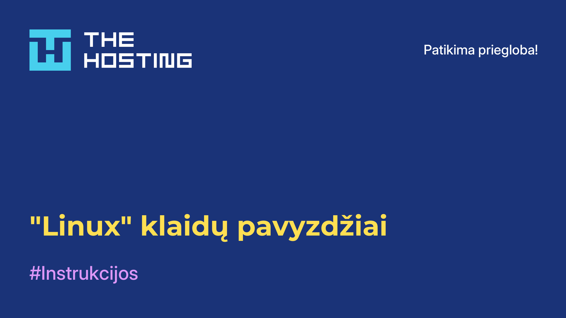 "Linux" klaidų pavyzdžiai