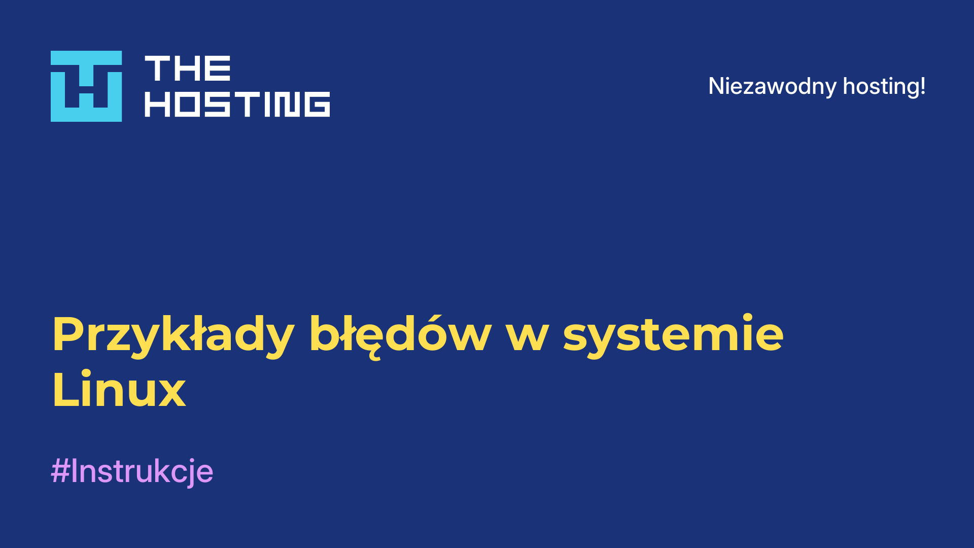 Przykłady błędów w systemie Linux