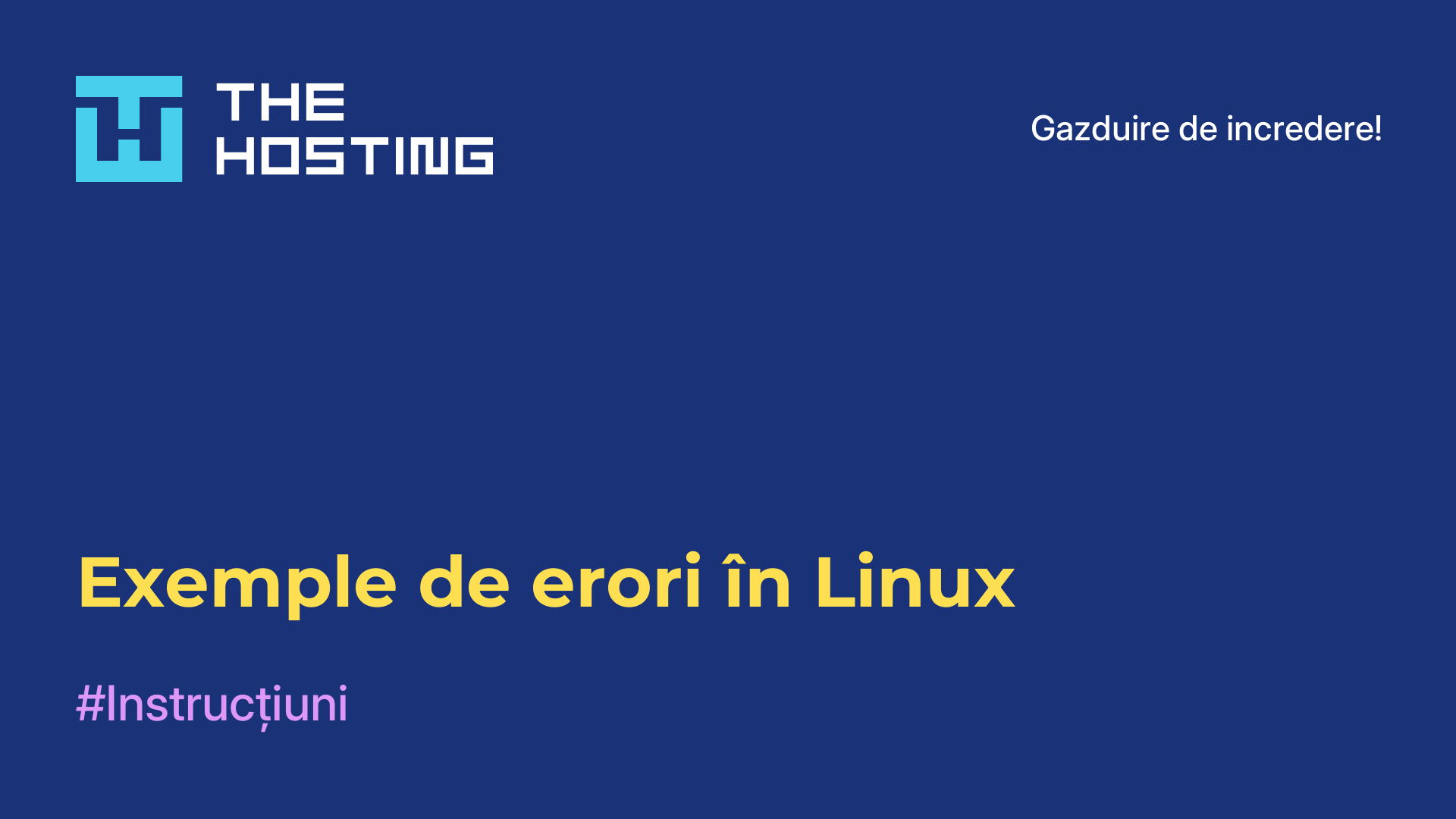Exemple de erori în Linux