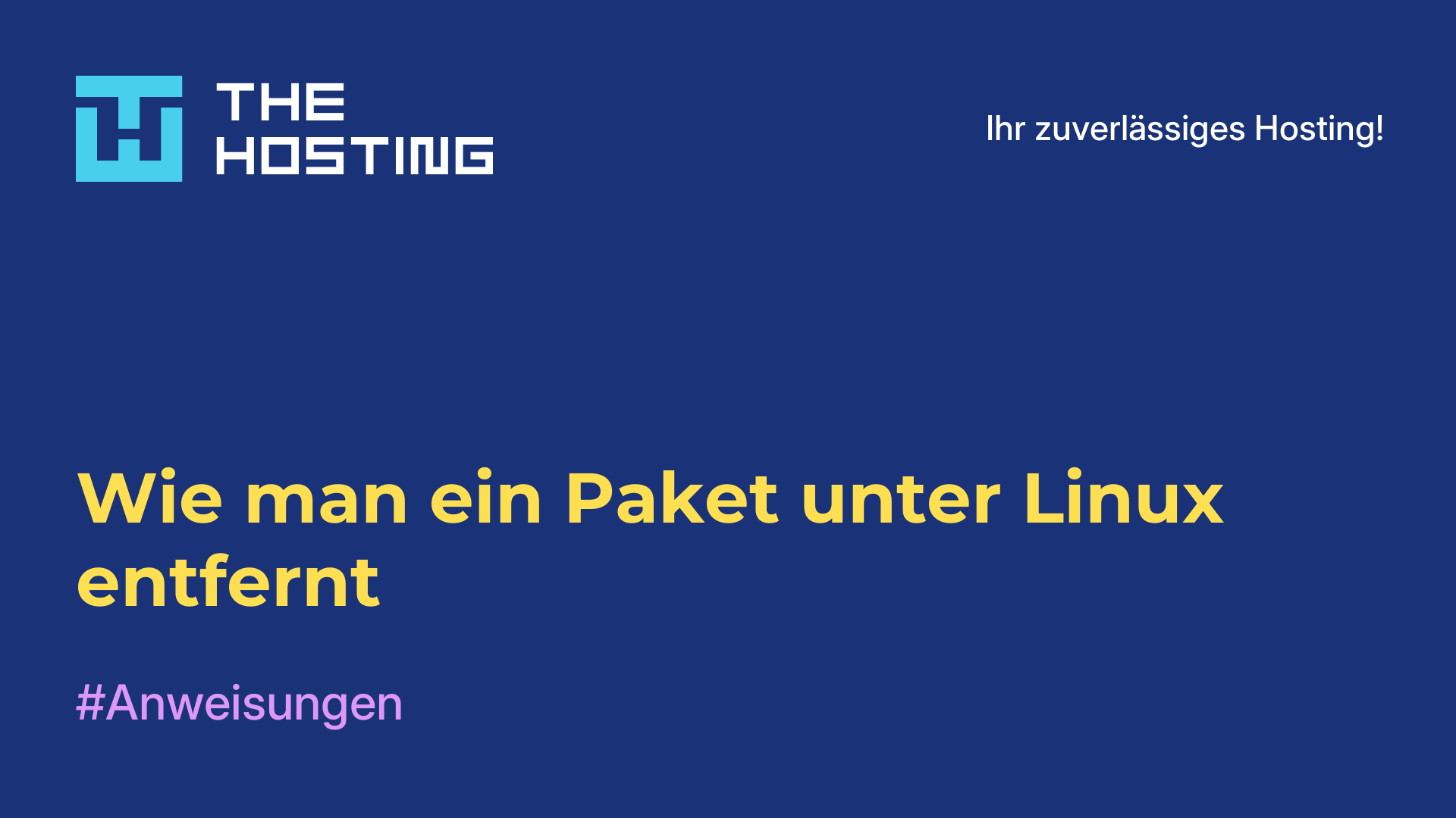 Wie man ein Paket unter Linux entfernt