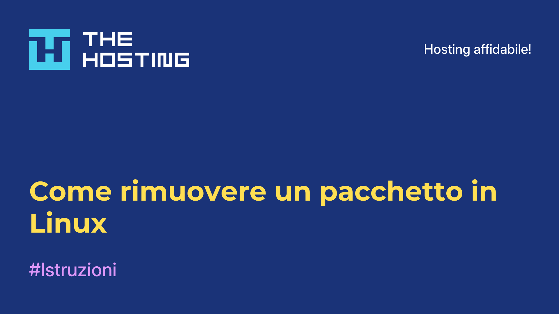 Come rimuovere un pacchetto in Linux