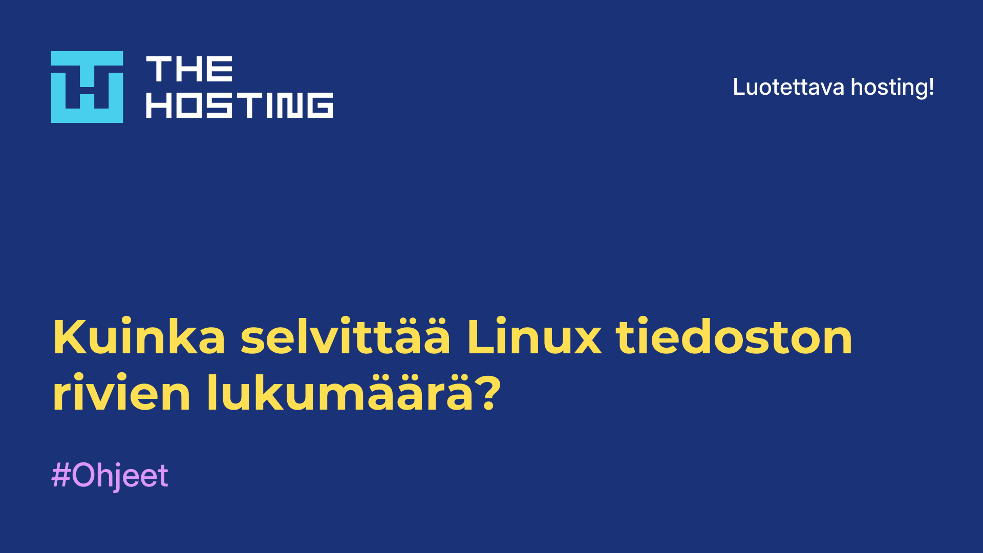 Kuinka selvittää Linux-tiedoston rivien lukumäärä?