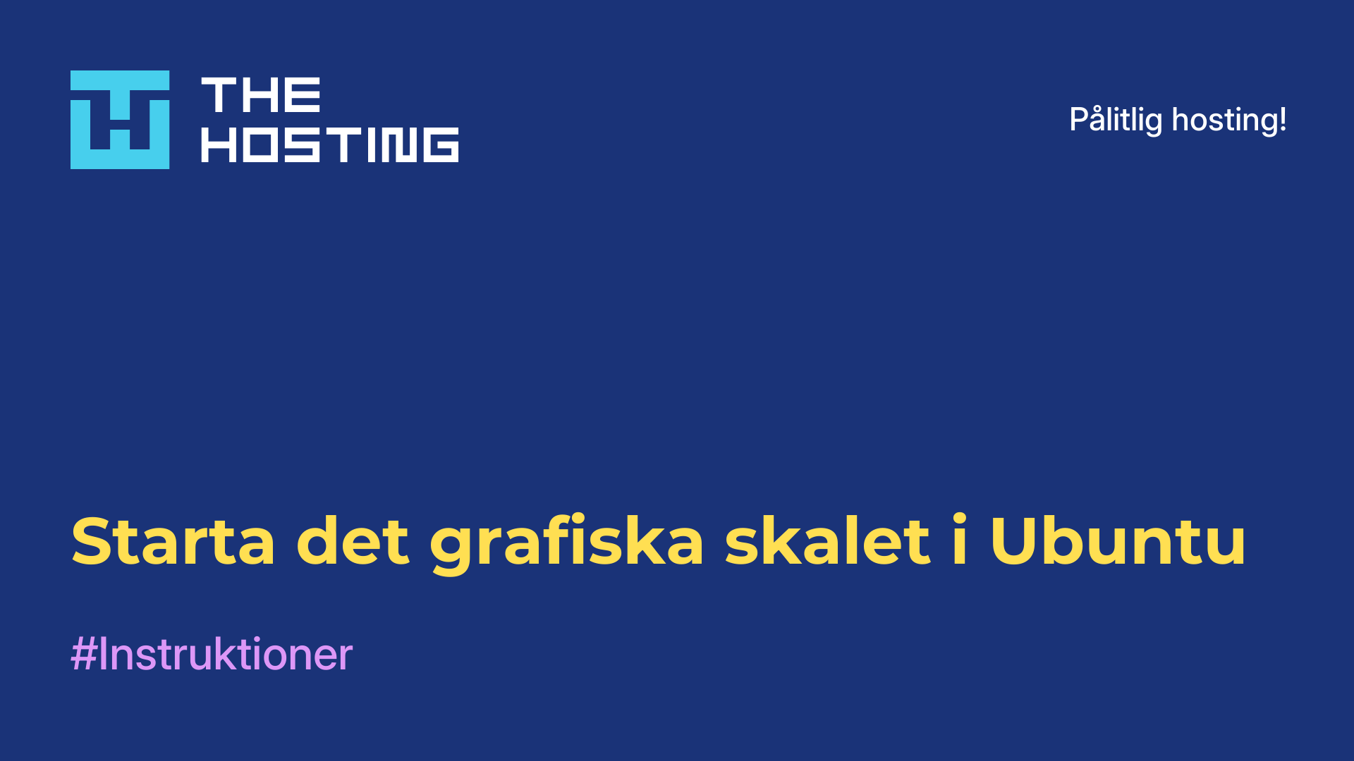 Starta det grafiska skalet i Ubuntu