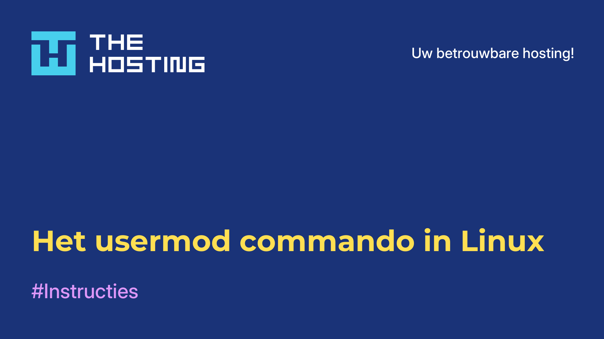 Het usermod commando in Linux