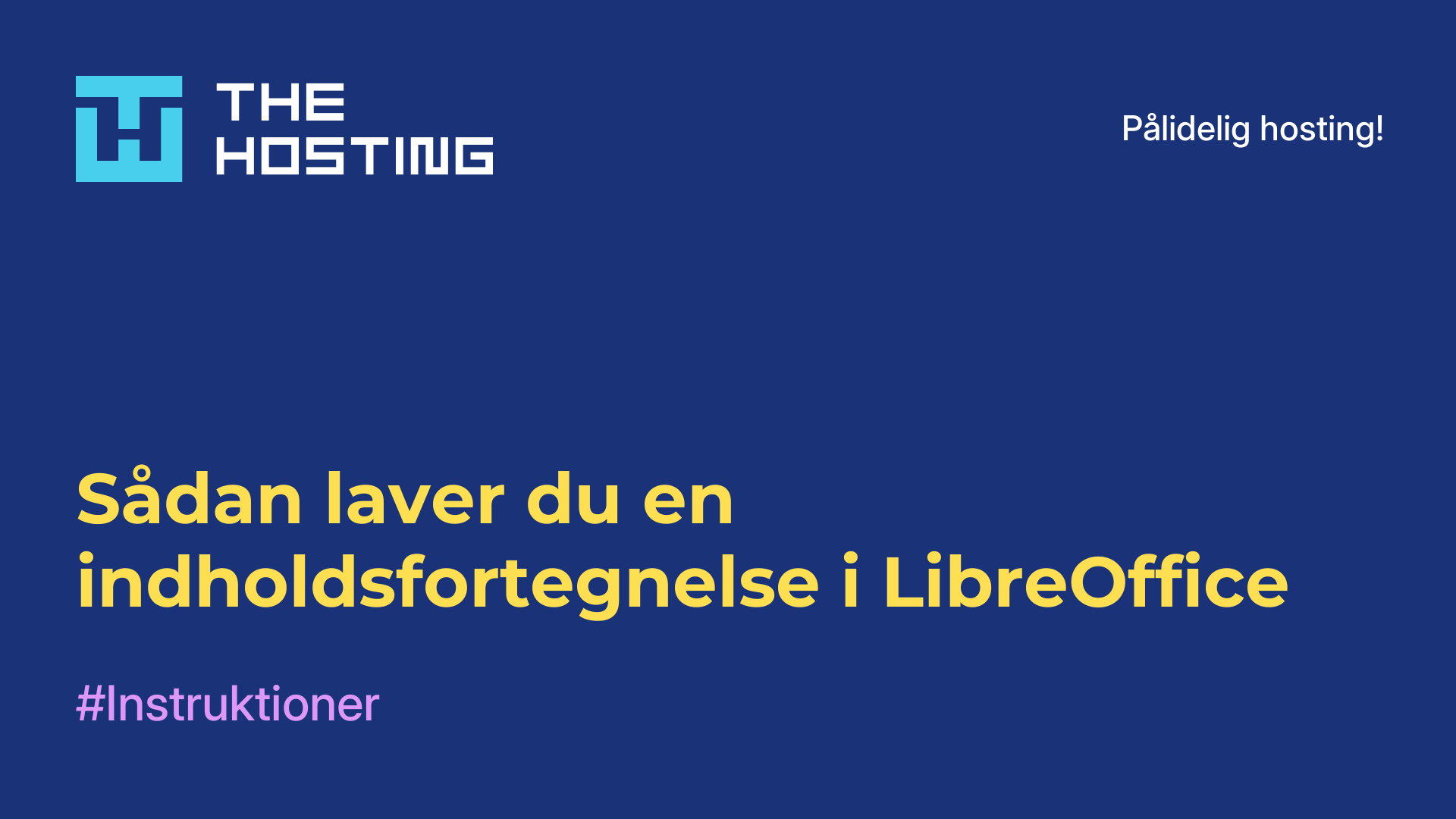 Sådan laver du en indholdsfortegnelse i LibreOffice