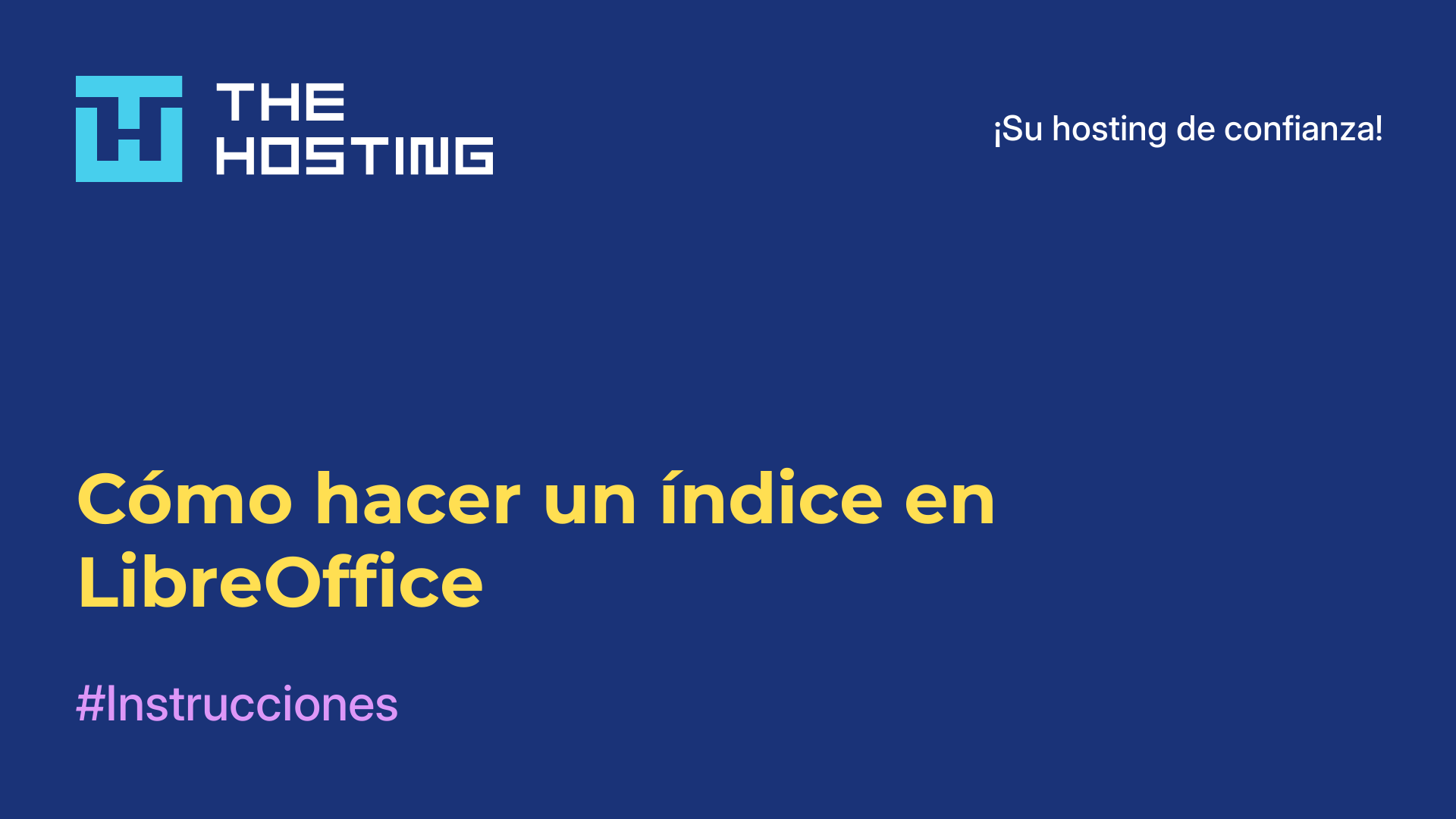 Cómo hacer un índice en LibreOffice
