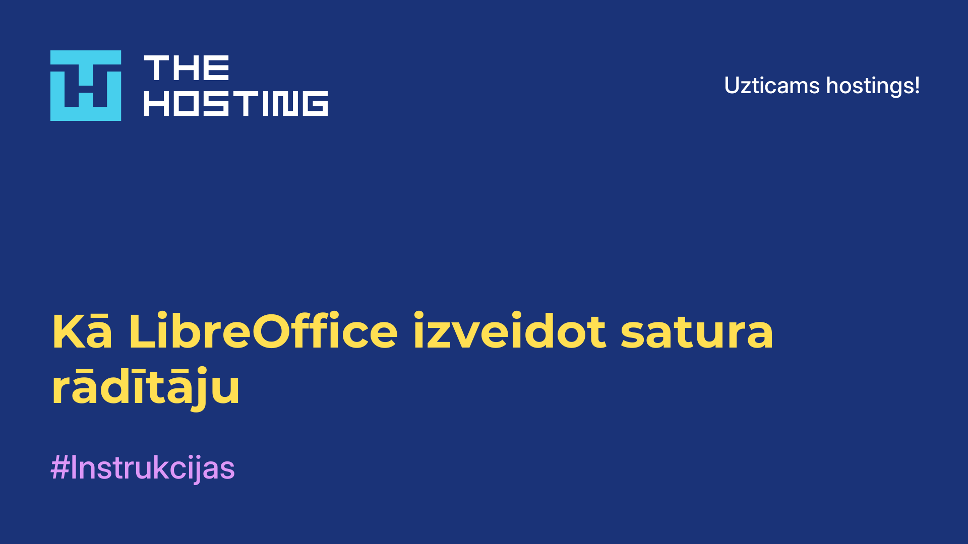 Kā LibreOffice izveidot satura rādītāju