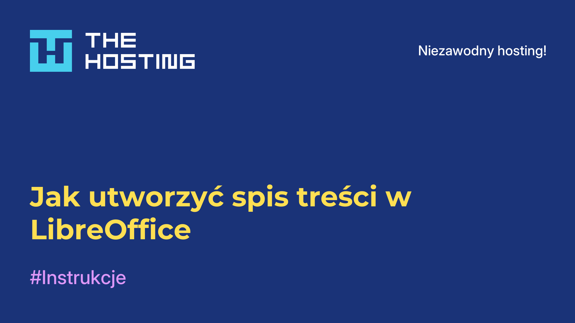 Jak utworzyć spis treści w LibreOffice
