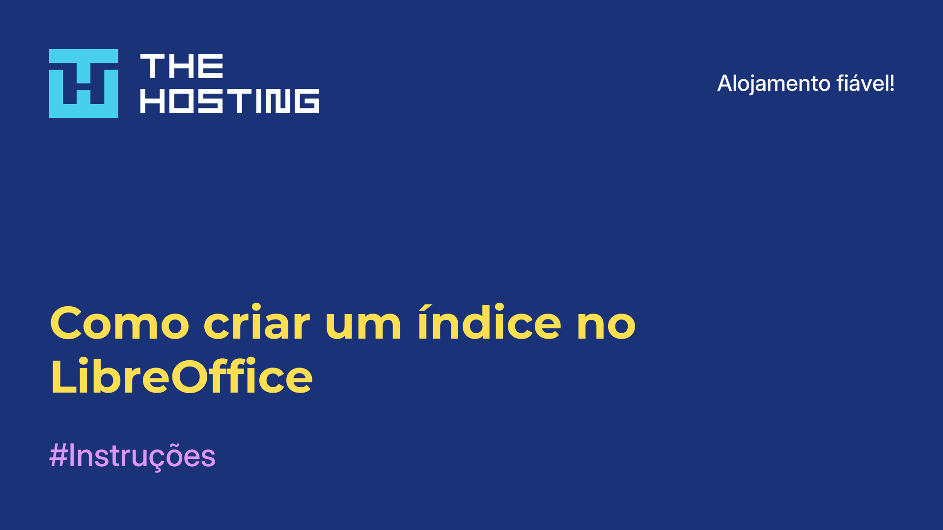 Como criar um índice no LibreOffice