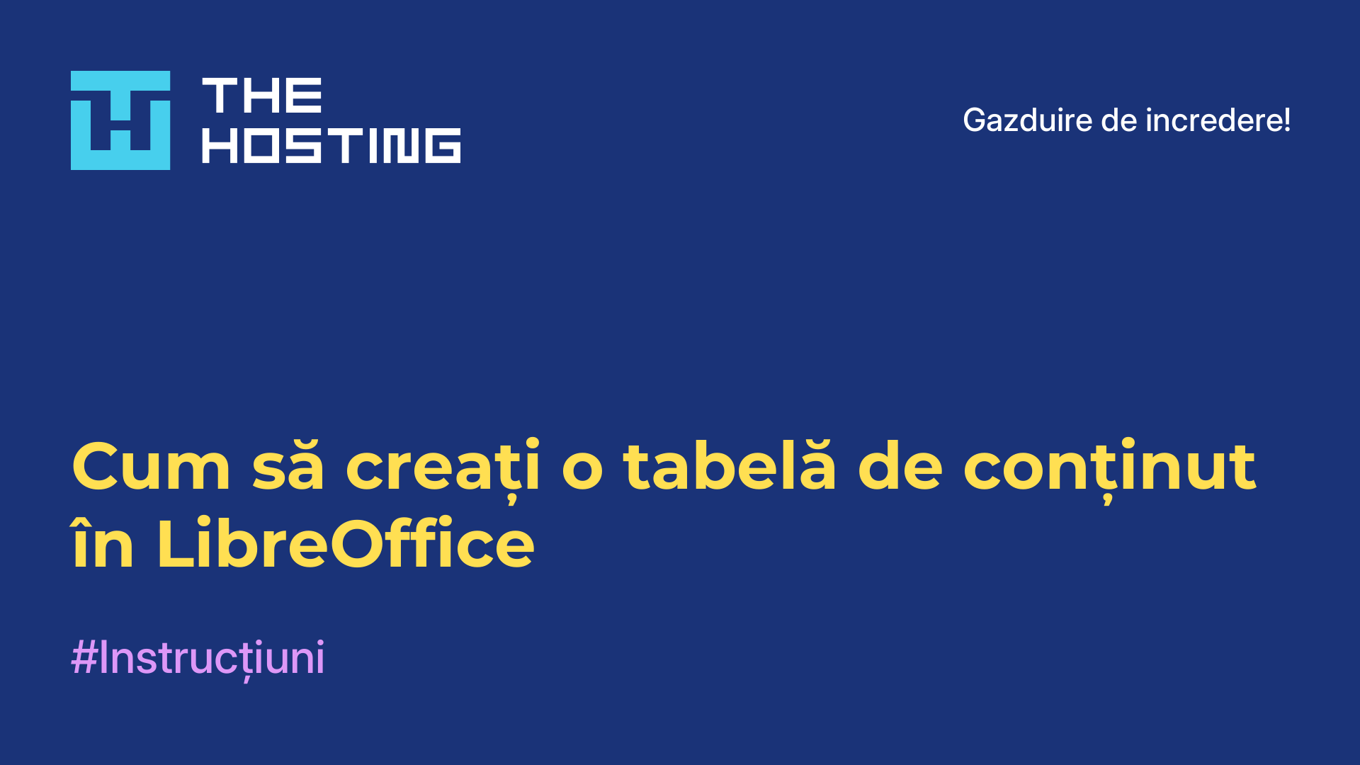Cum să creați o tabelă de conținut în LibreOffice