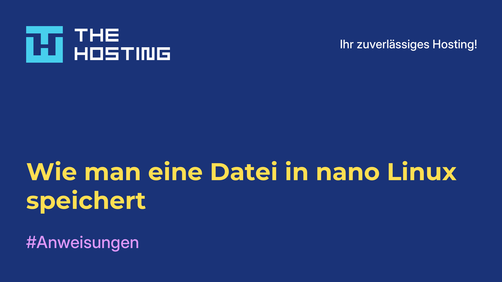 Wie man eine Datei in nano Linux speichert