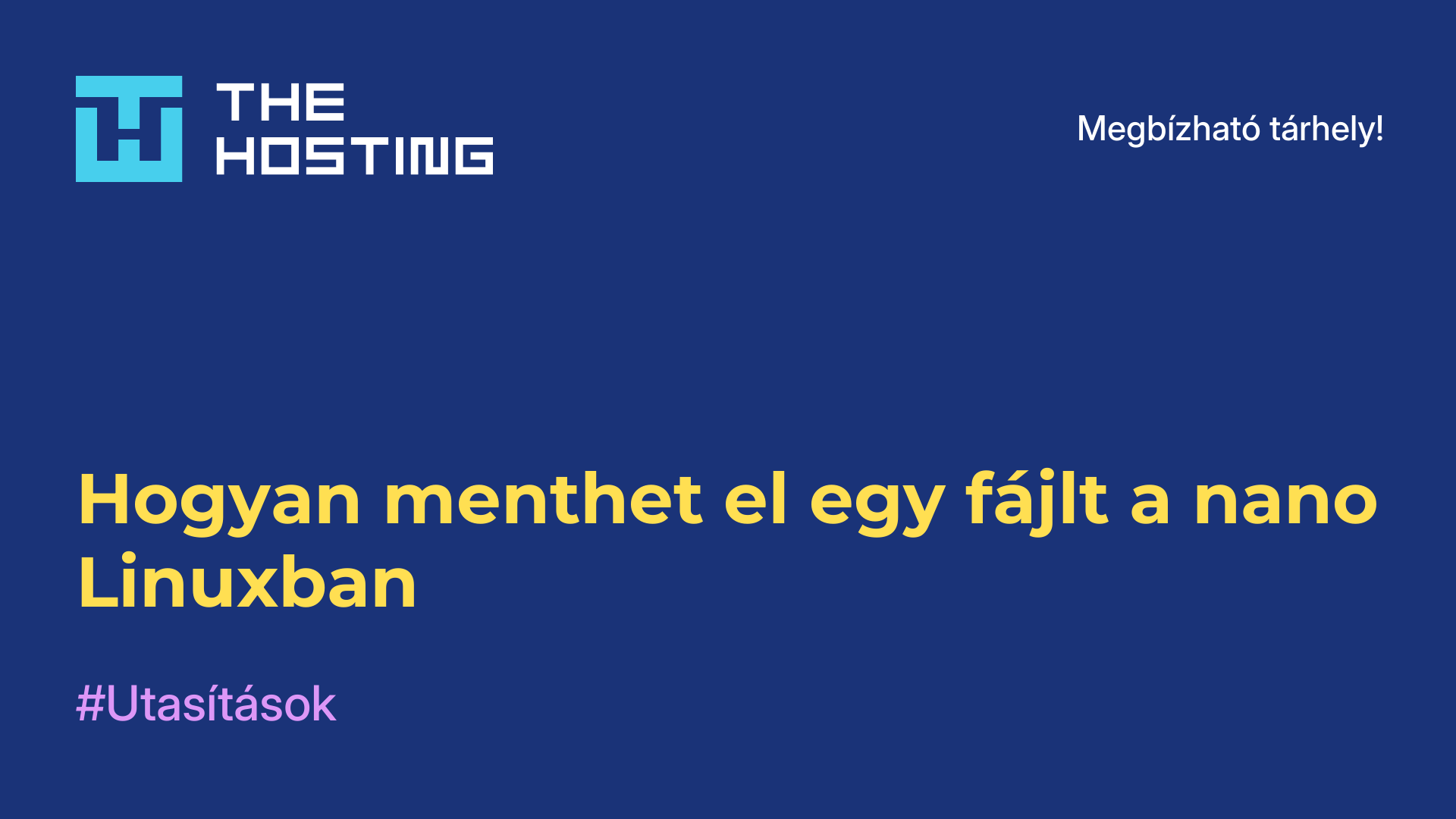 Hogyan menthet el egy fájlt a nano Linuxban