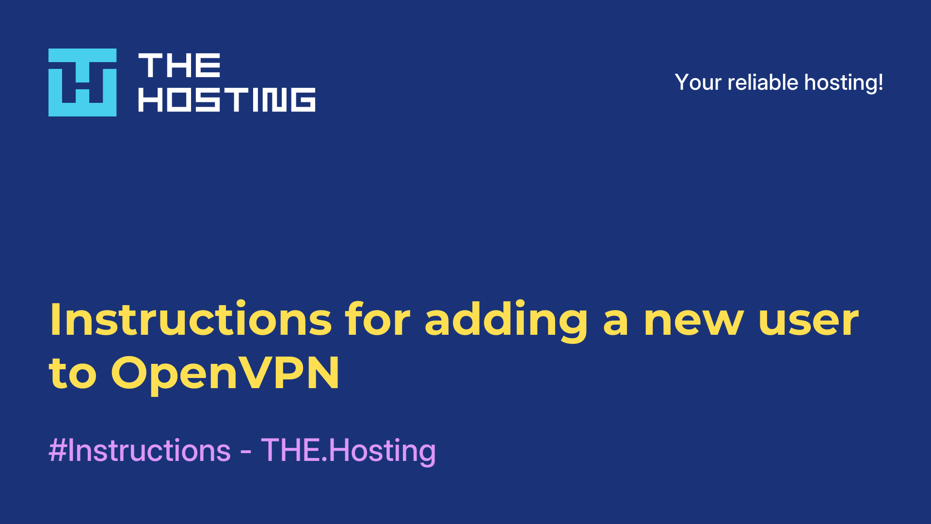 Instructions for adding a new user to OpenVPN