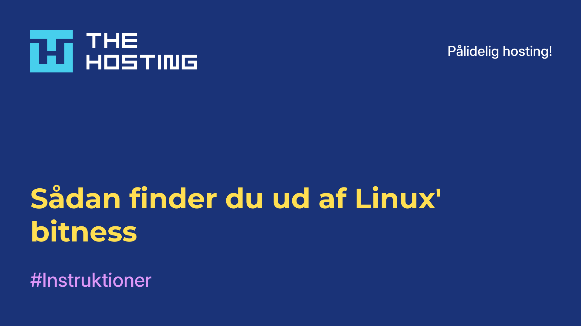 Sådan finder du ud af Linux' bitness