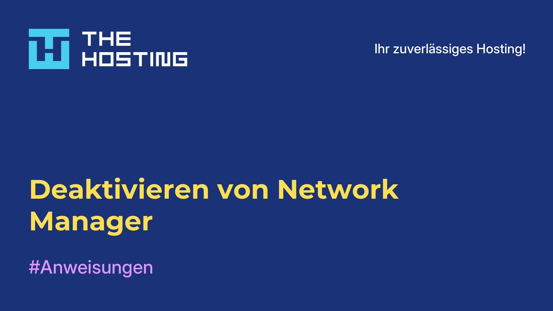 Deaktivieren von Network Manager