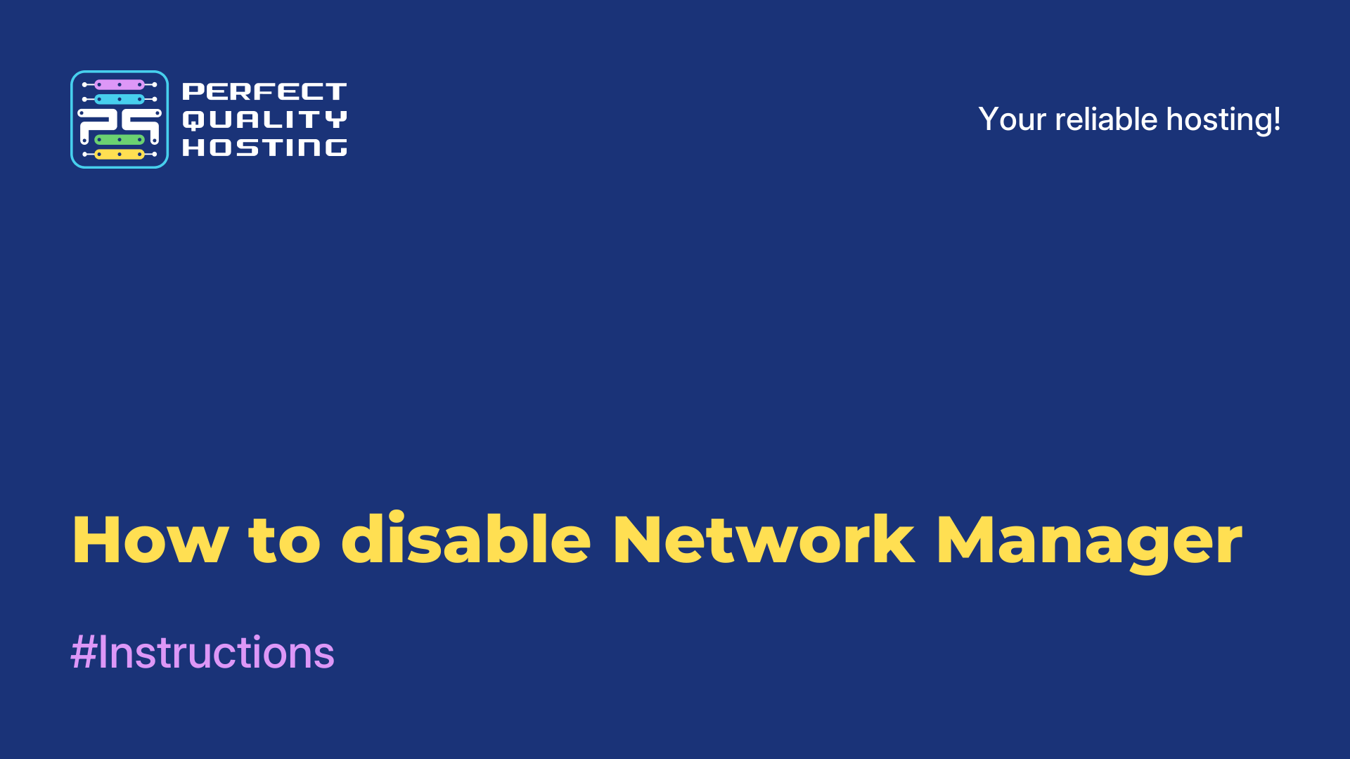 How to disable Network Manager