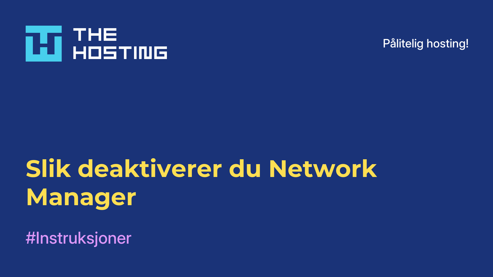 Slik deaktiverer du Network Manager