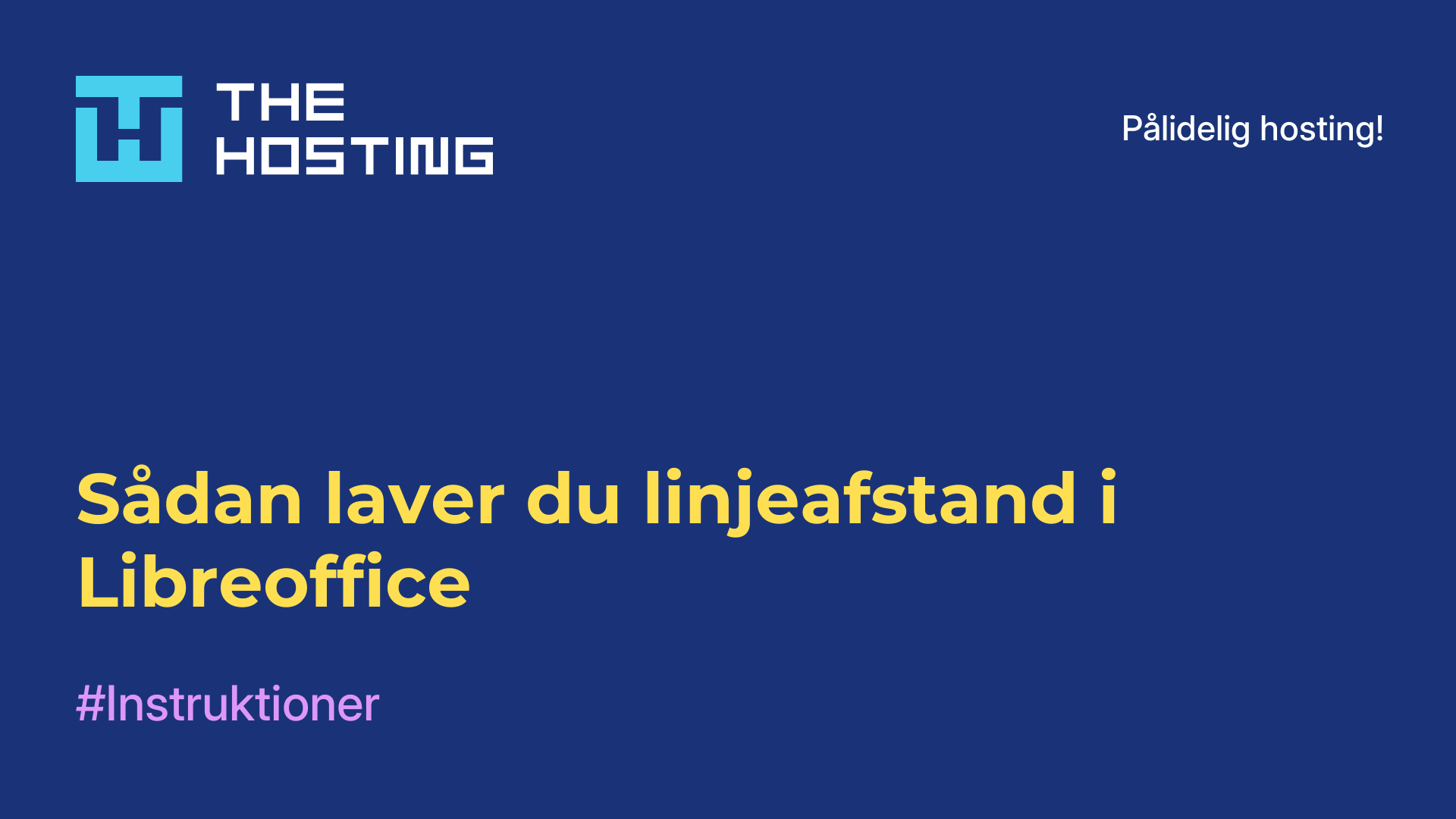 Sådan laver du linjeafstand i Libreoffice