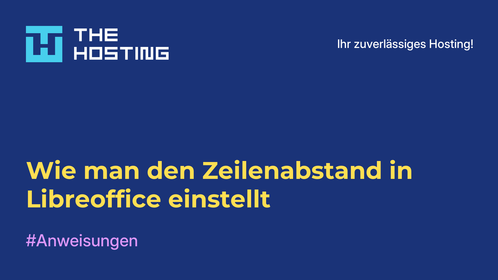 Wie man den Zeilenabstand in Libreoffice einstellt