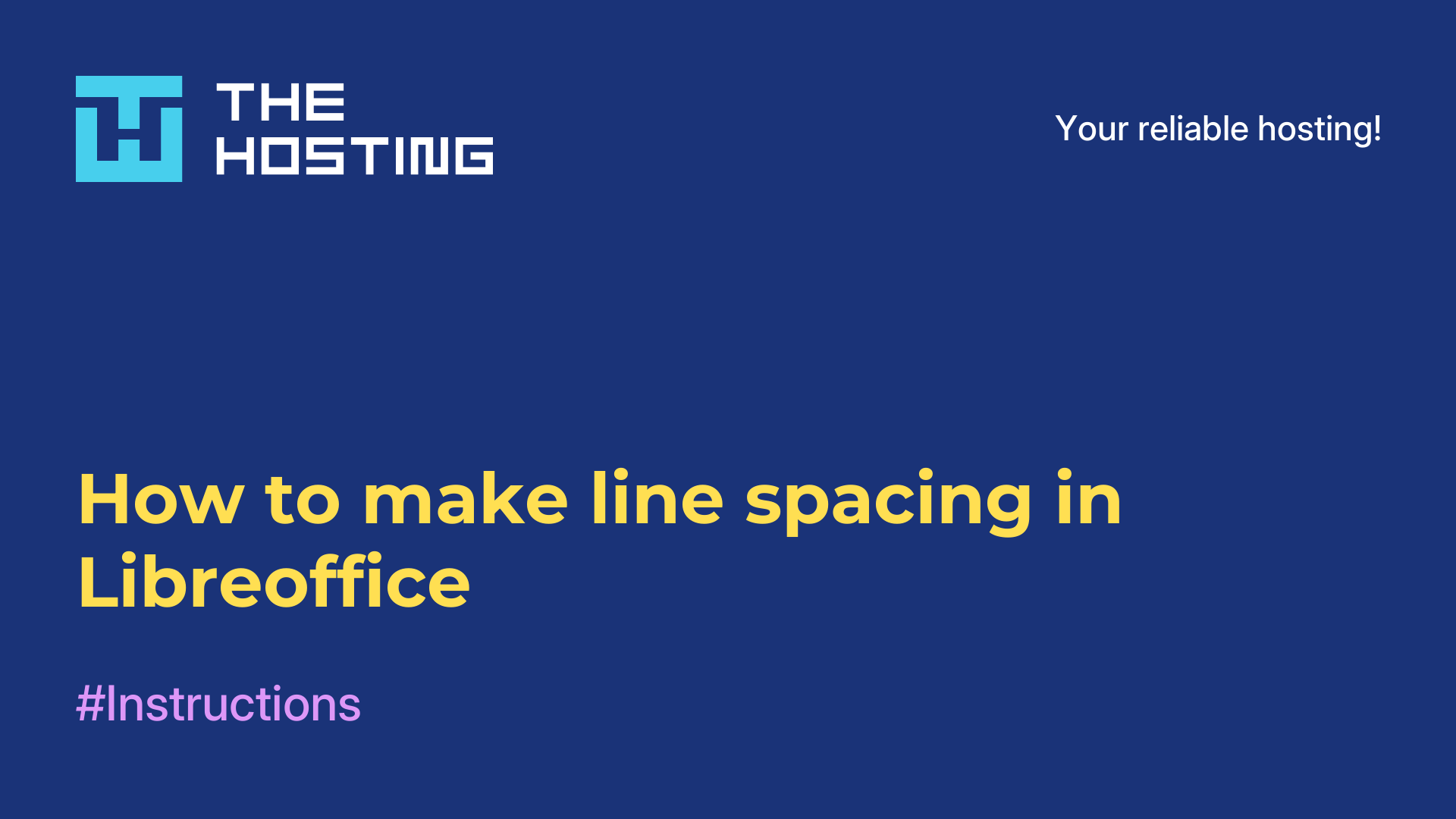 How to make line spacing in Libreoffice