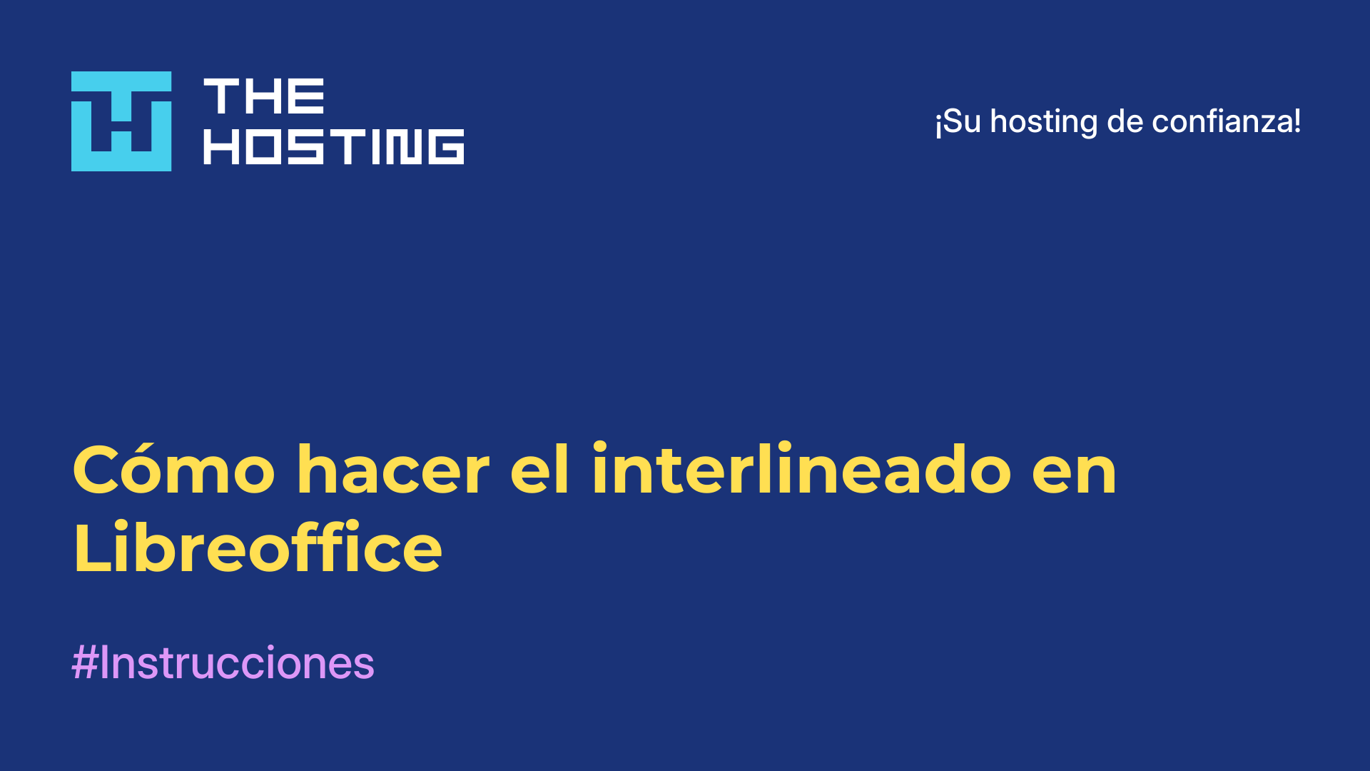 Cómo hacer el interlineado en Libreoffice