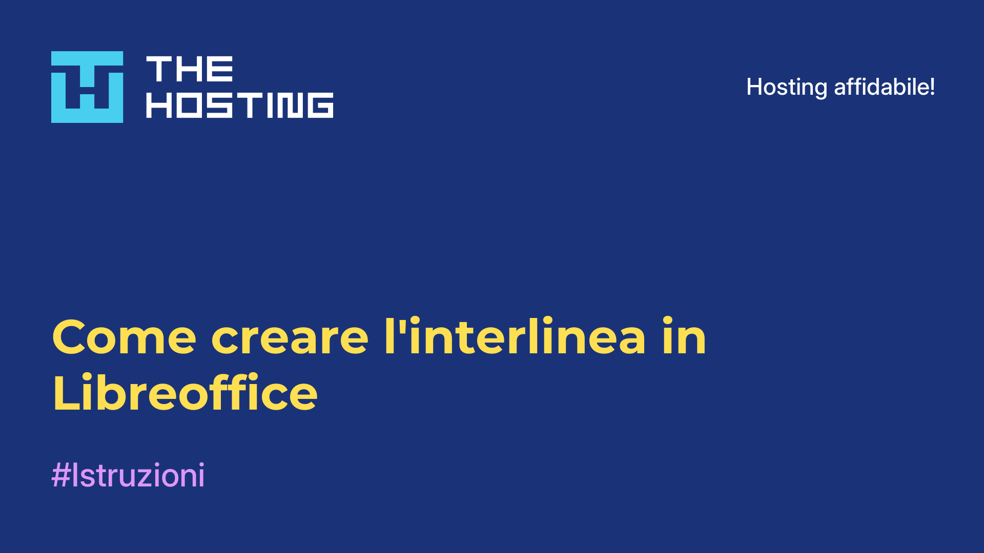 Come creare l'interlinea in Libreoffice