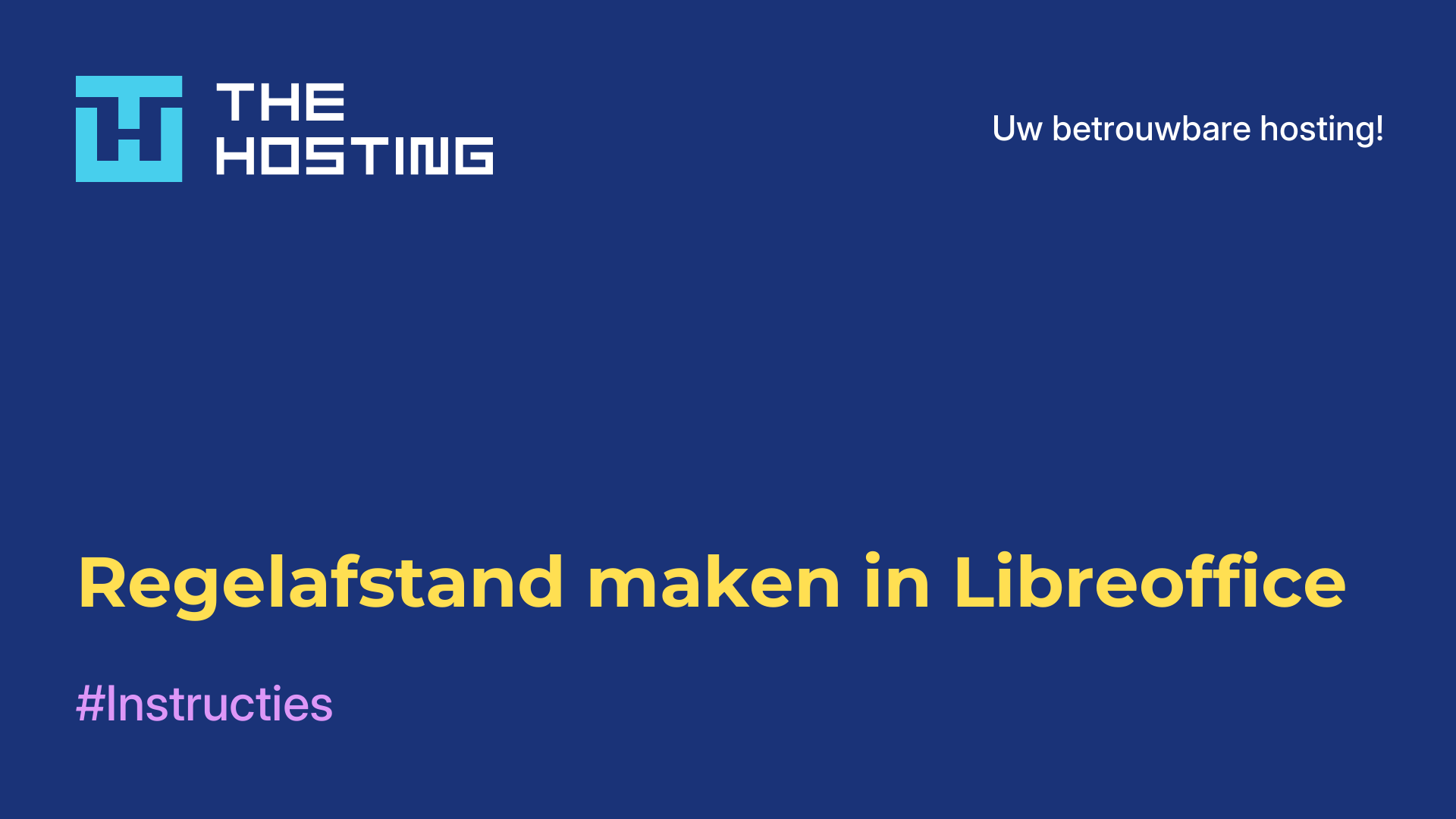 Regelafstand maken in Libreoffice