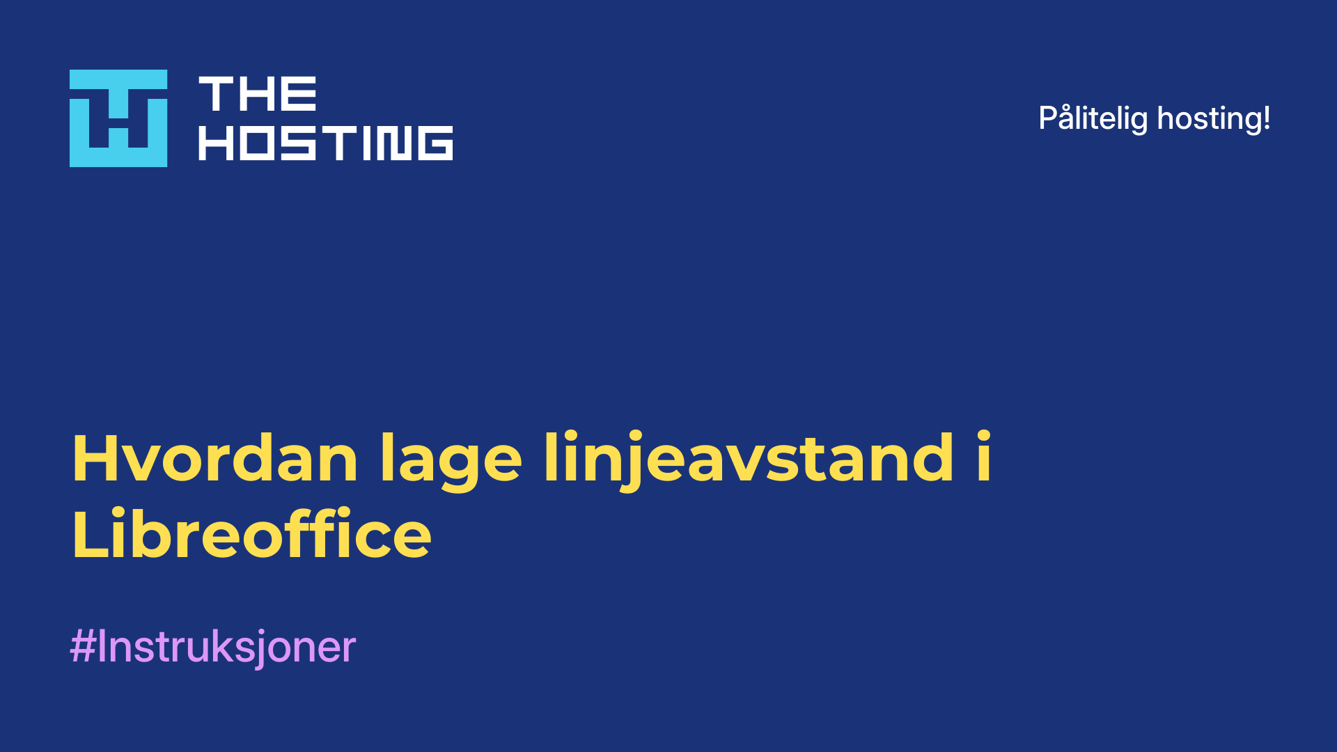 Hvordan lage linjeavstand i Libreoffice