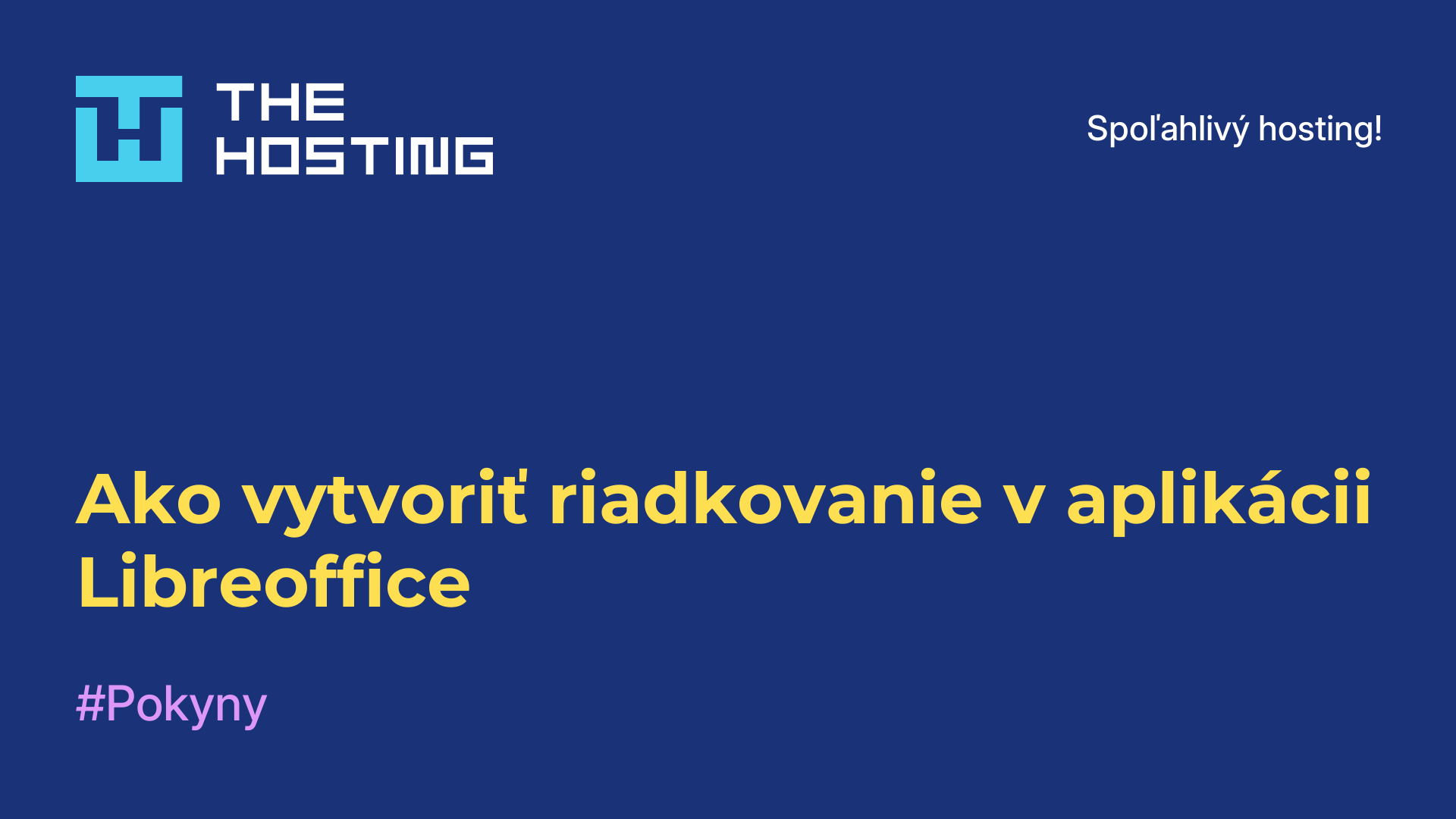 Ako vytvoriť riadkovanie v aplikácii Libreoffice