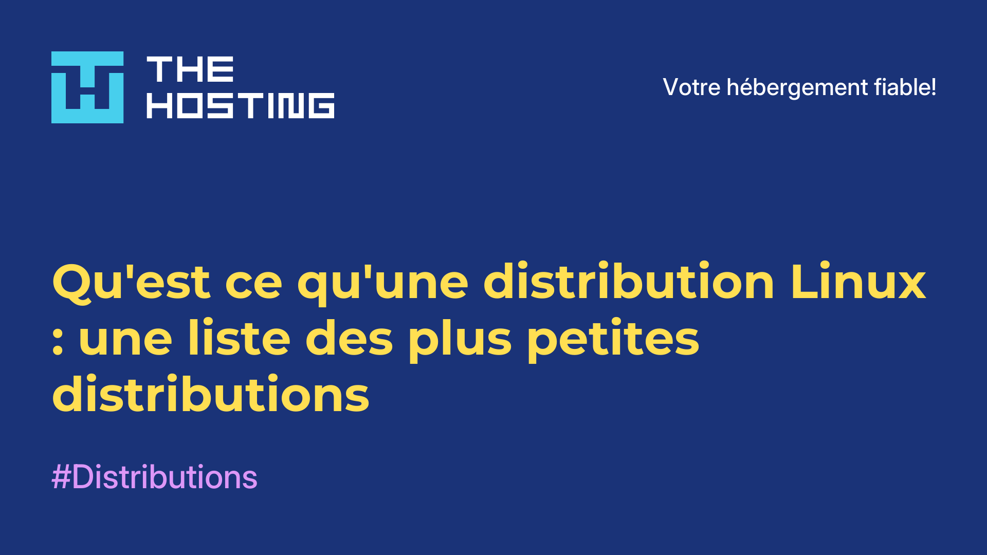 Qu'est-ce qu'une distribution Linux : une liste des plus petites distributions