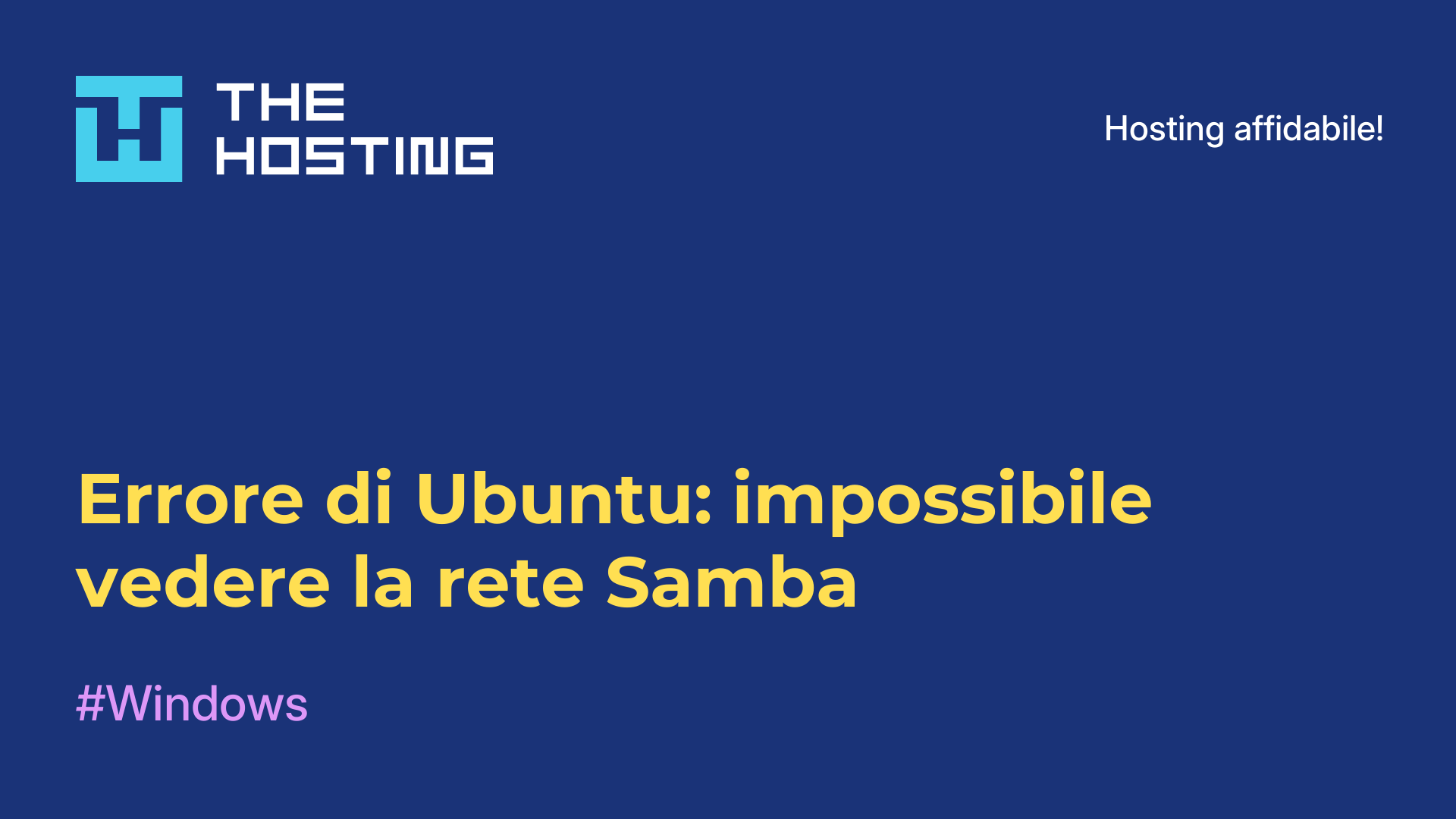 Errore di Ubuntu: impossibile vedere la rete Samba